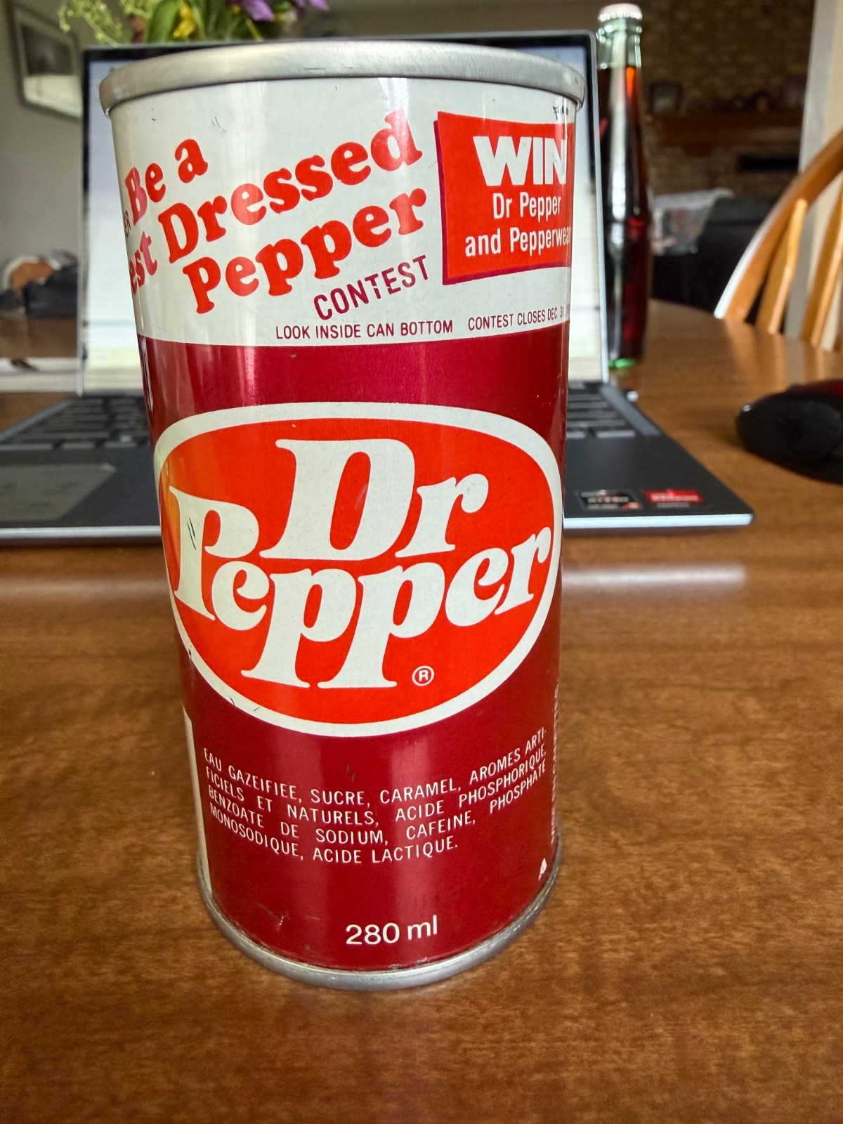 Rare VTG 1970"s DR Pepper TEST CAN First Button Top 280ml Canada Sample