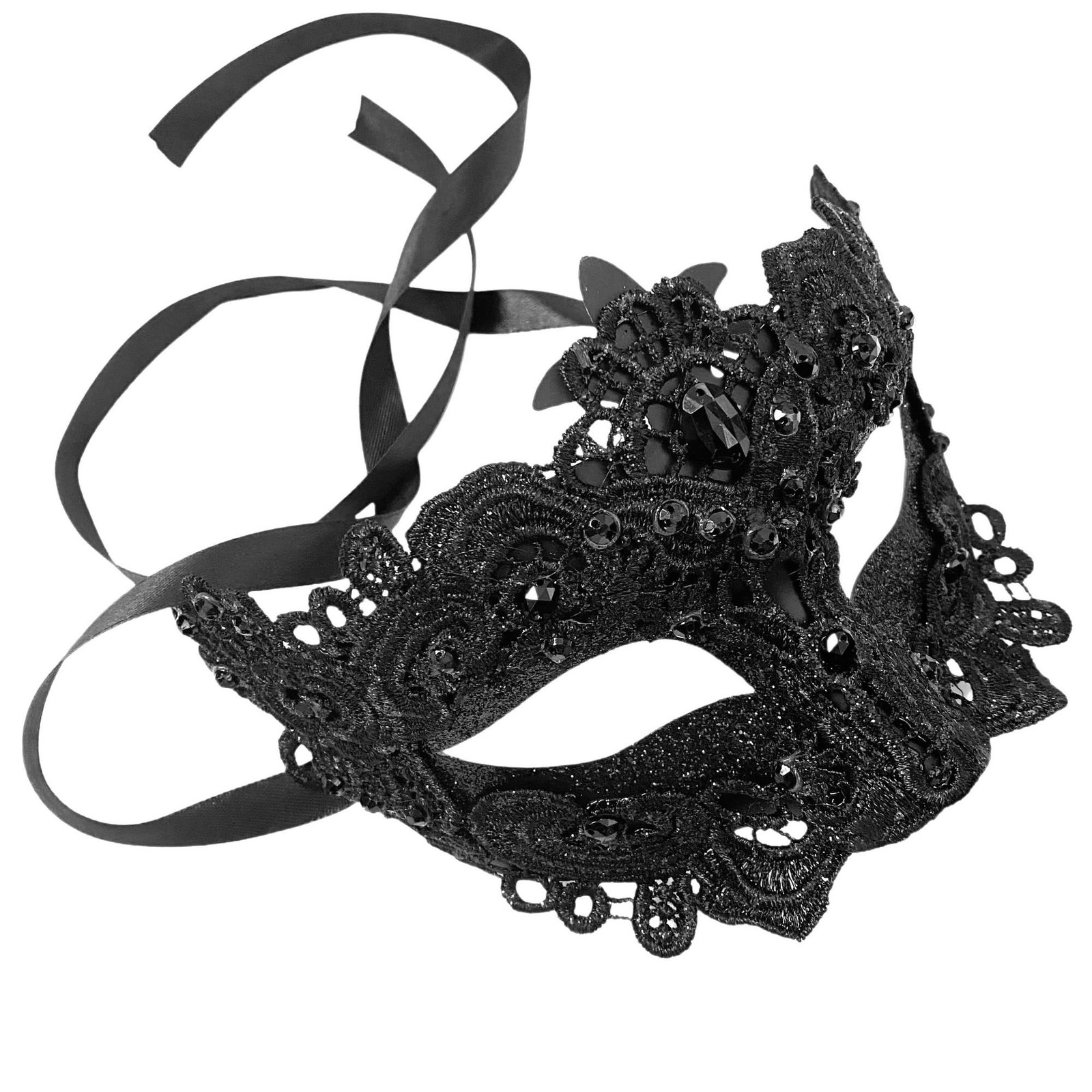 Brocade Lace Masquerade Ball Pair Burlesque Mardi Gras Birthday Prom Wedding ...