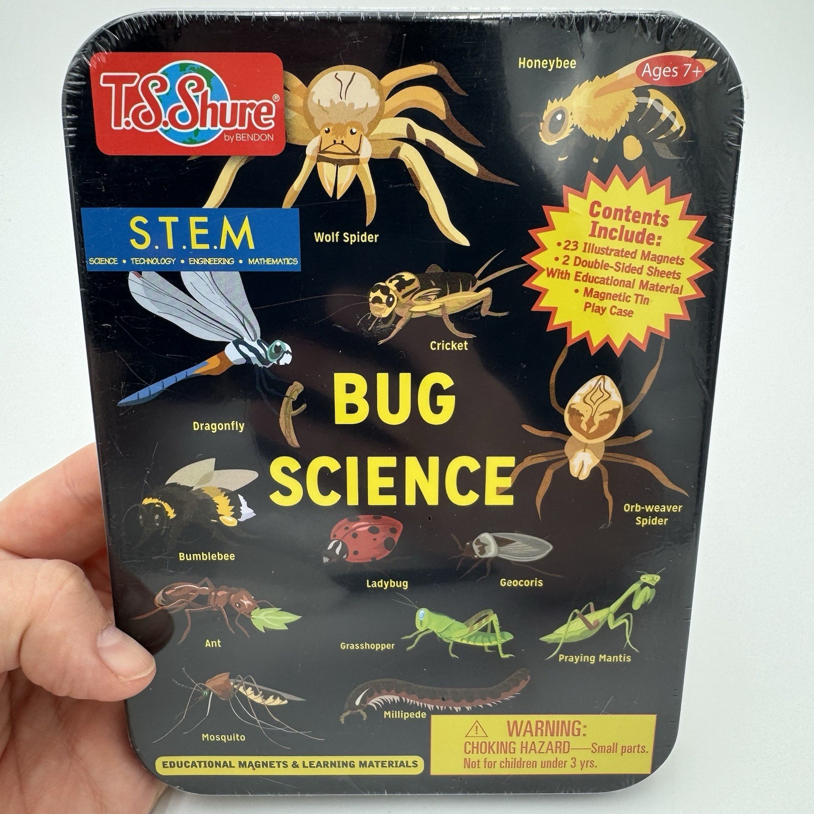 Bug Science S.T.E.M.  Educational Learning Magnetic Tin T.S. Shure Sealed