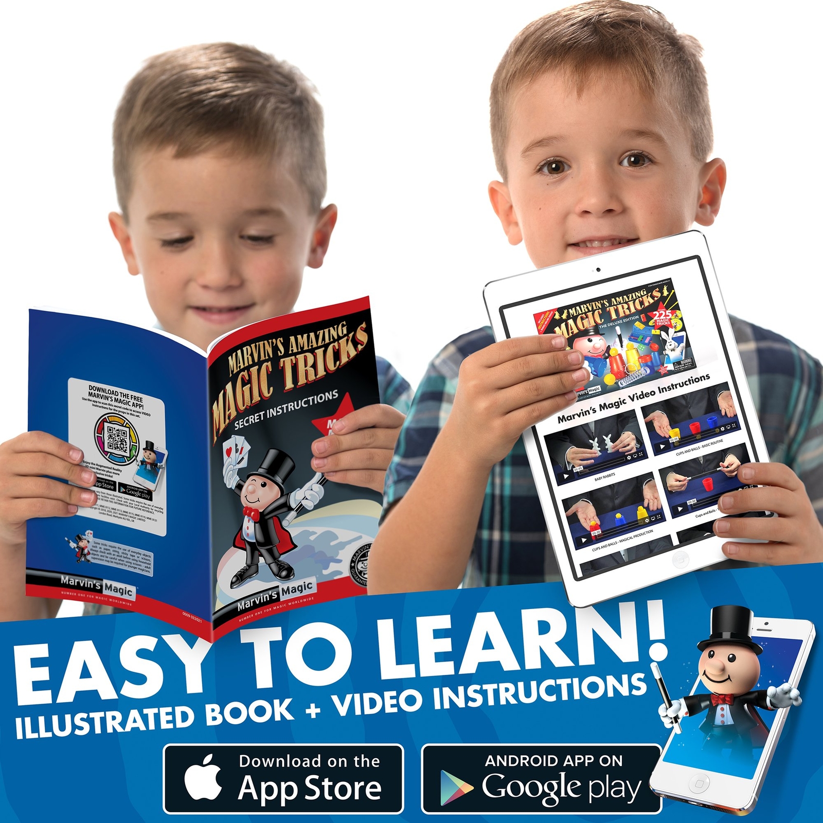 Marvin's Magic - 225 Amazing Magic Tricks for Children - Magic Kit - Magic Set