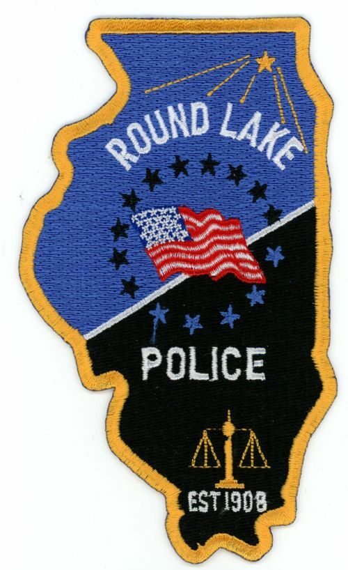 ILLINOIS IL ROUND LAKE POLICE NICE STATE SHAPED SHOULDER PATCH SHERIFF