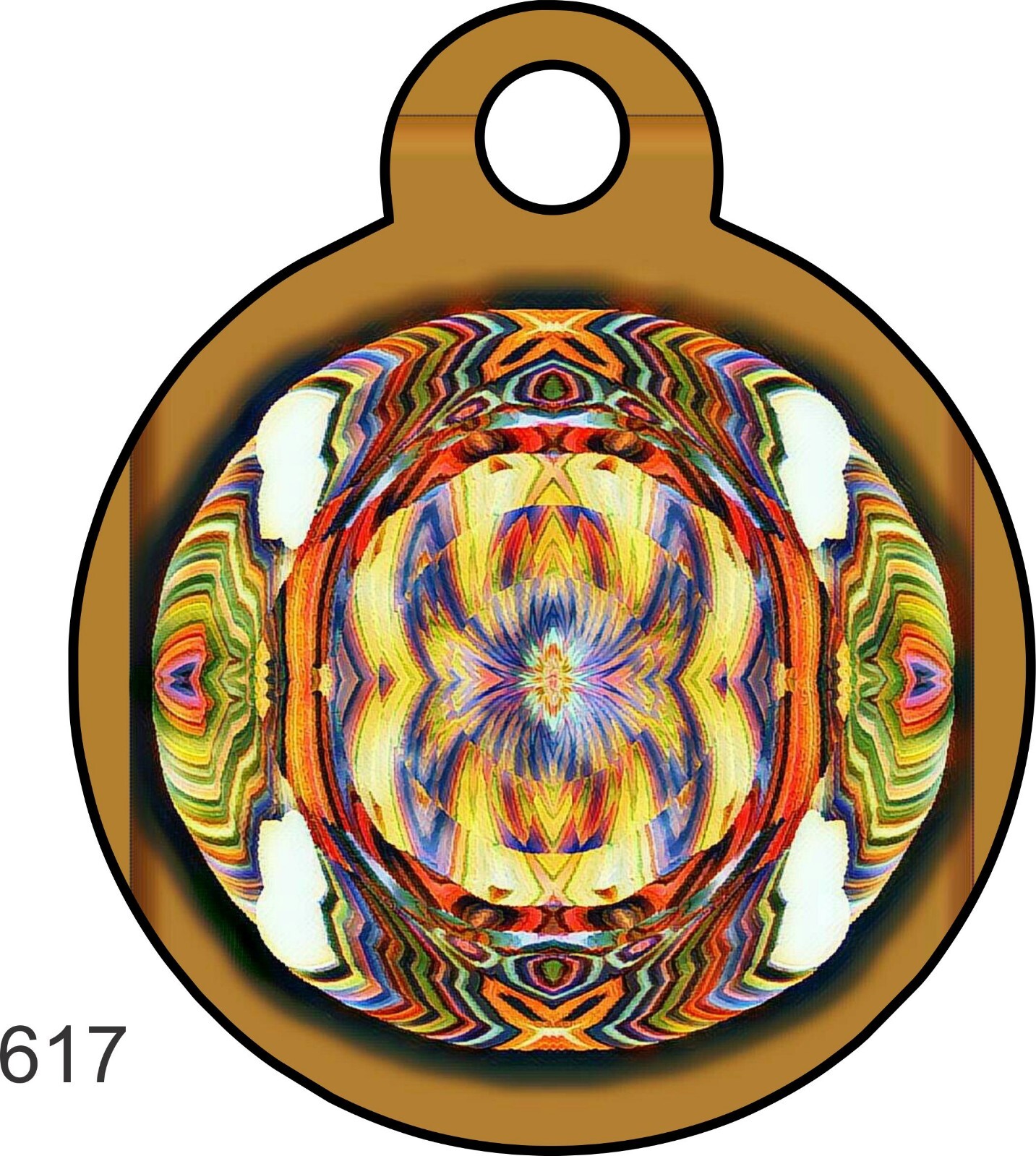 Pet Tag Personalized Pet ID tag for Dog and Cat ROUND Tag Unique cute TRIBAL PIN
