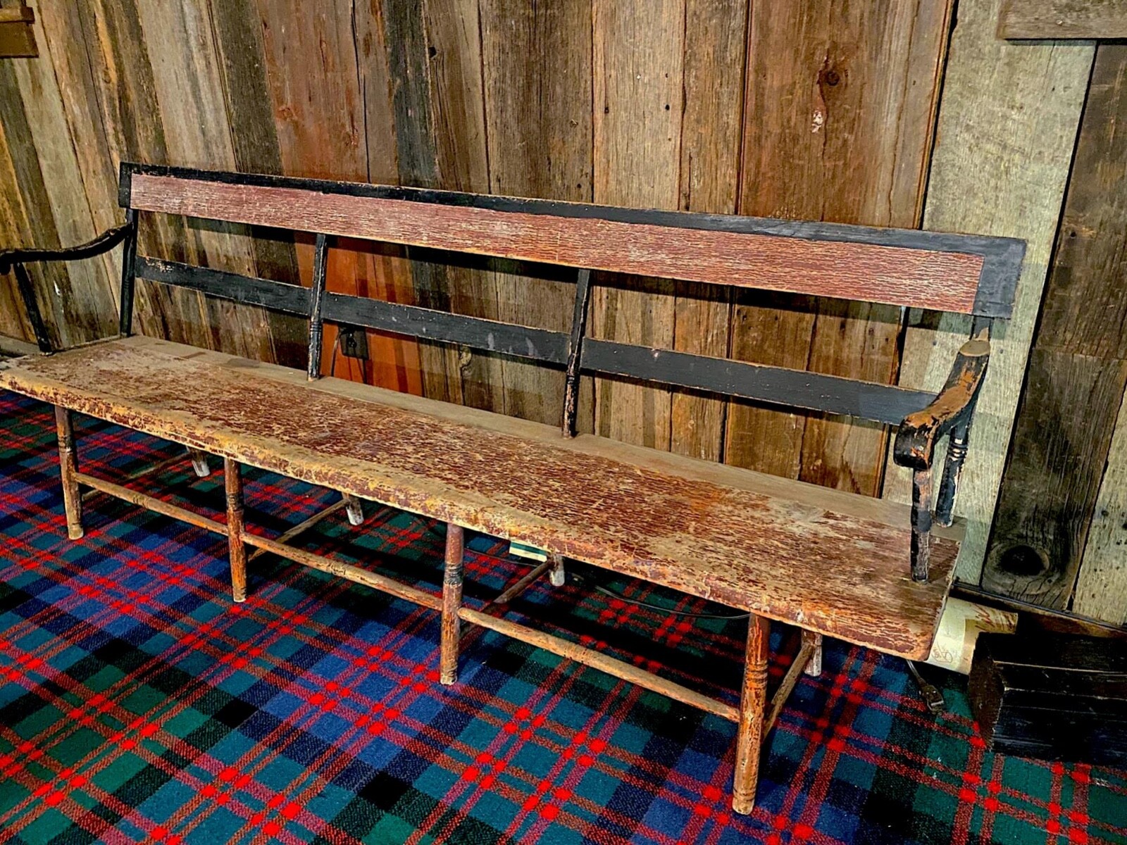 Bench hand made  antique  Newville Pensylvania barn 1769  inns  restaurants home