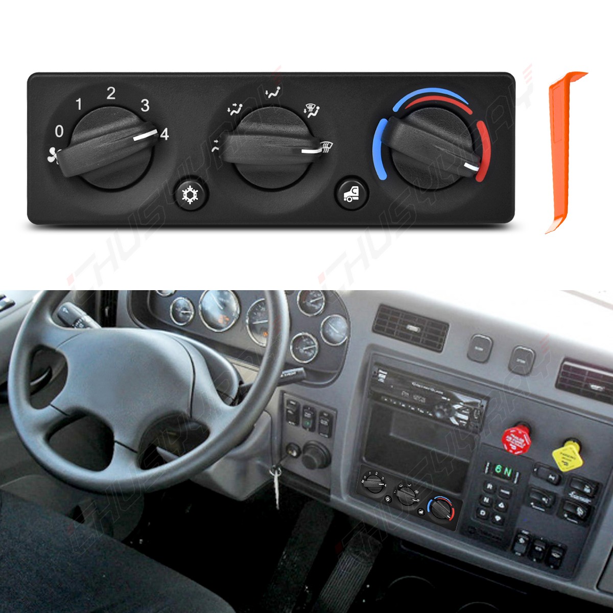 A/C Climate Control Module Panel Q21-6119 For Peterbilt Truck