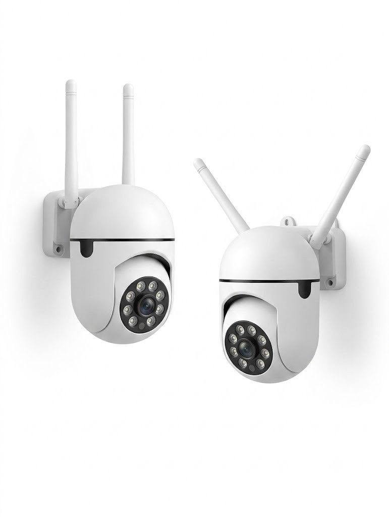 Set of 2 Instavision Wireless Network Cameras Model CB201 Indoor White New