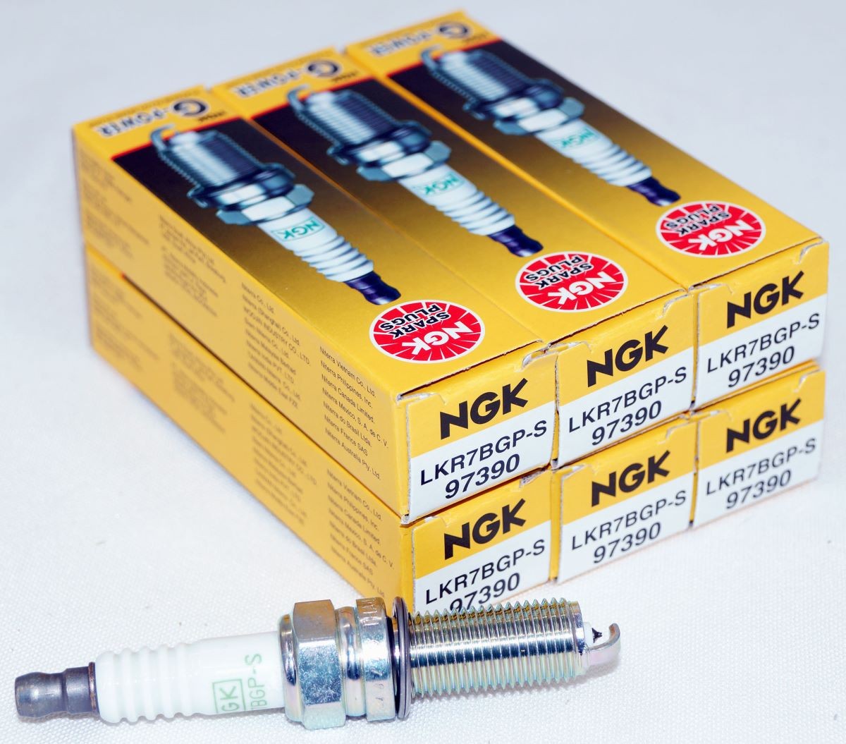 Set of 6 Genuine NGK 97390 LKR7BGP-S G-Power Platinum Spark Plugs