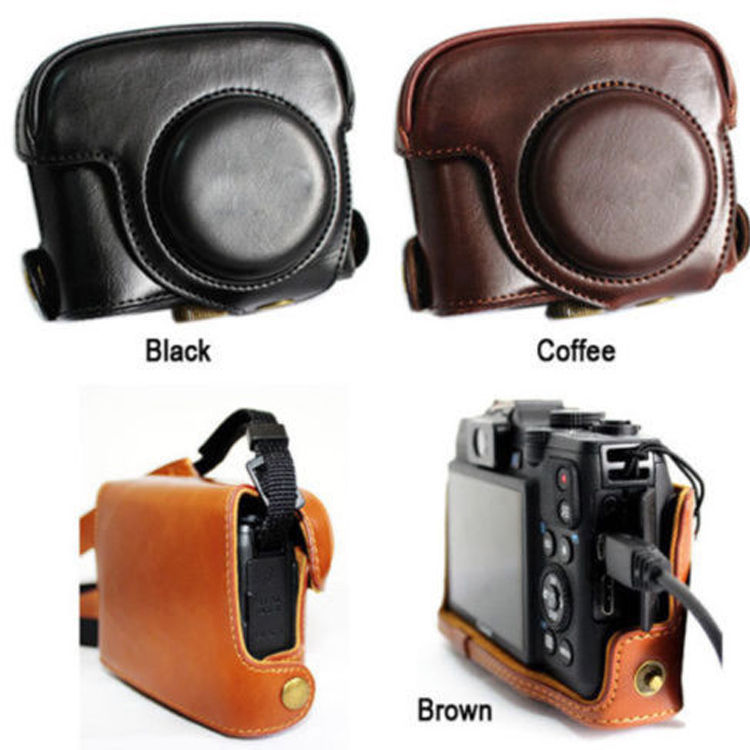 Leather Camera case bag Cover For Canon POWERSHOT G15 G16