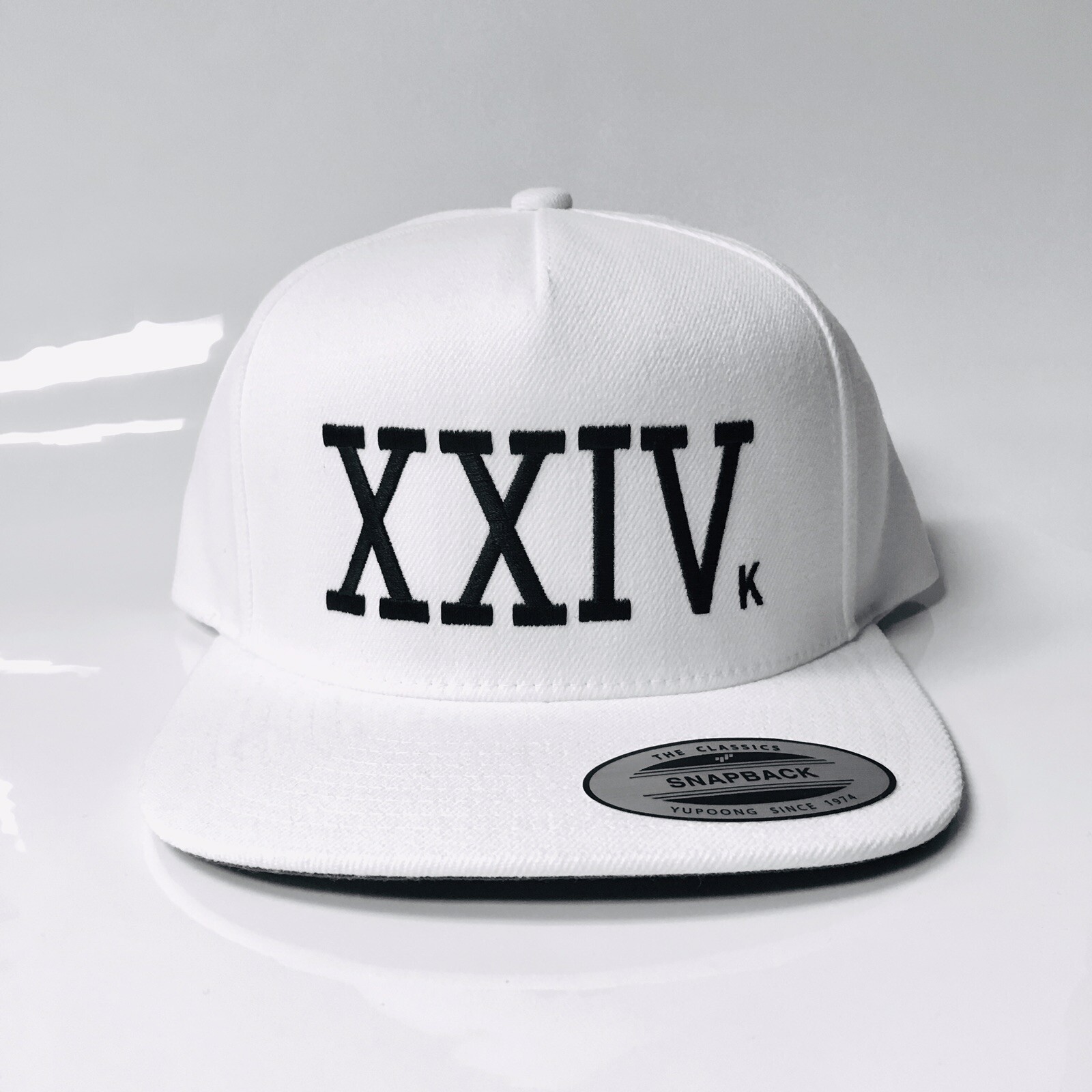 24K XXIVk Magic Snapback Bruno Mars Custom Hat Yupoong White