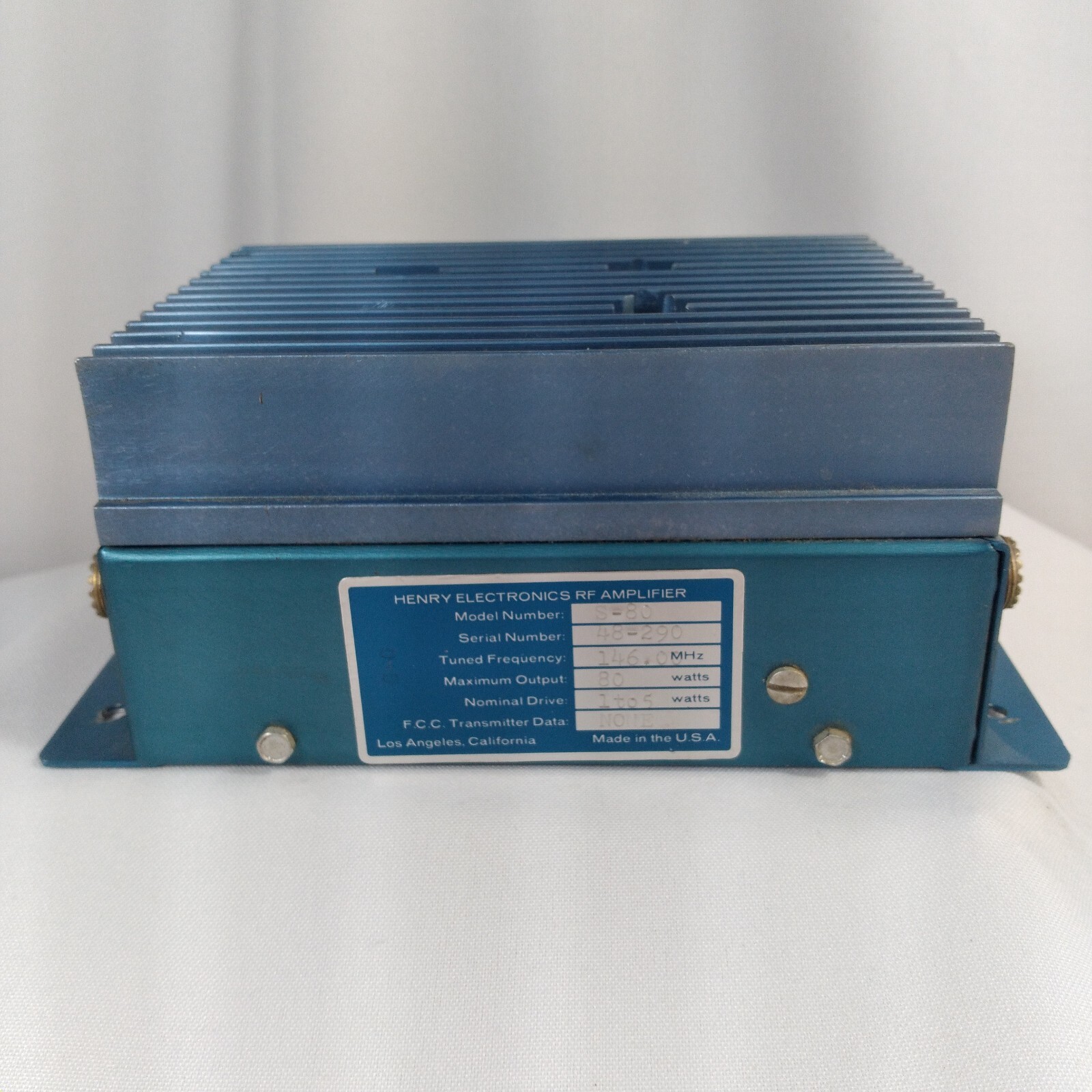 HENRY ELECTRONICS RF AMPLIFIER S-80 146.00MHz