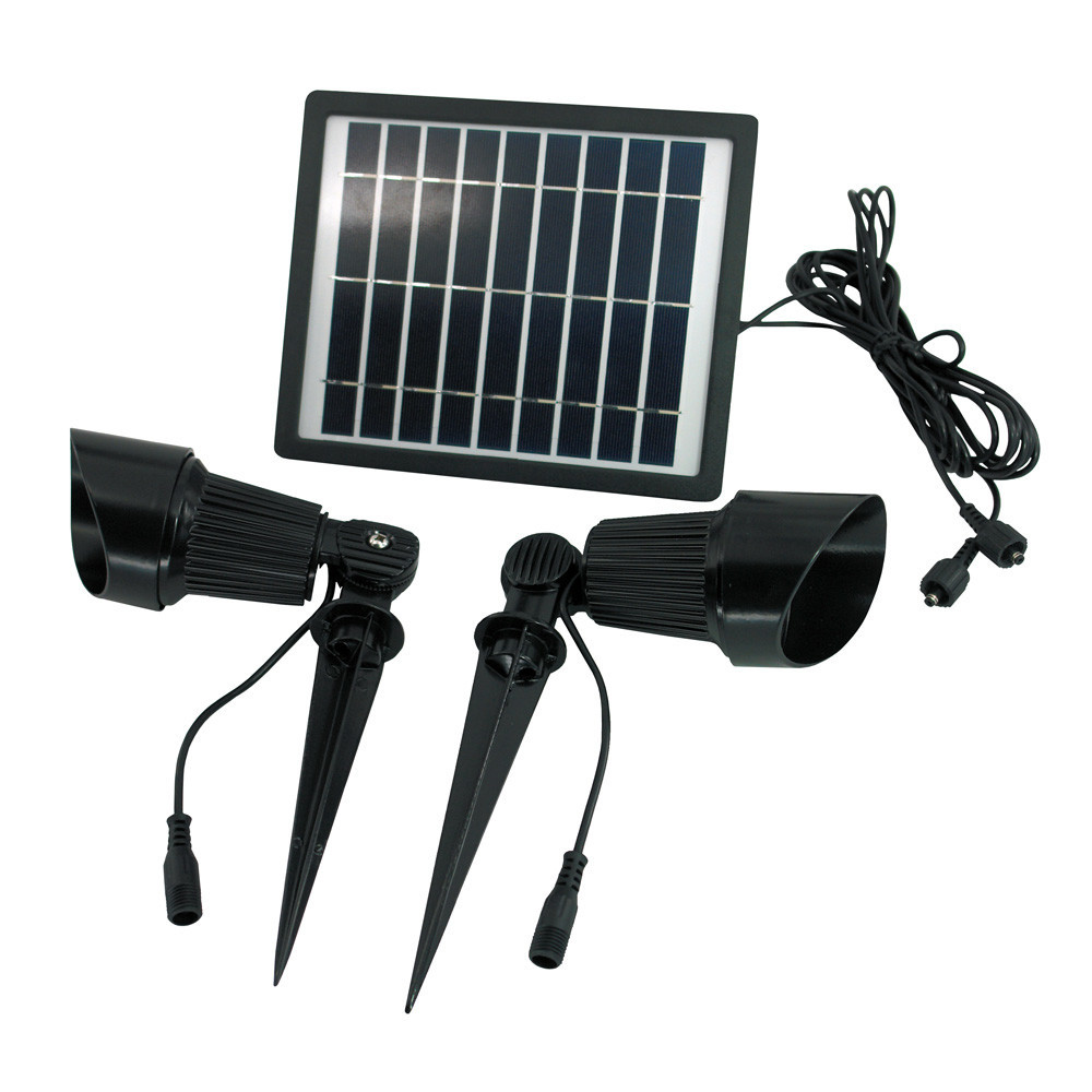Premium 24 LED Solar Spotlights- Ground Mount w/Wireless Remote