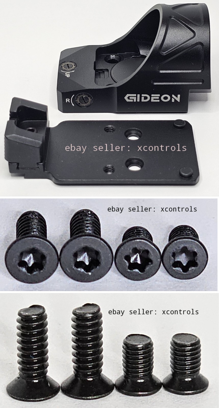 GIDEON OMEGA & MAC 9 DS Optic & Plate screws (CUSTOM-MADE) - (6-32 optic screws)