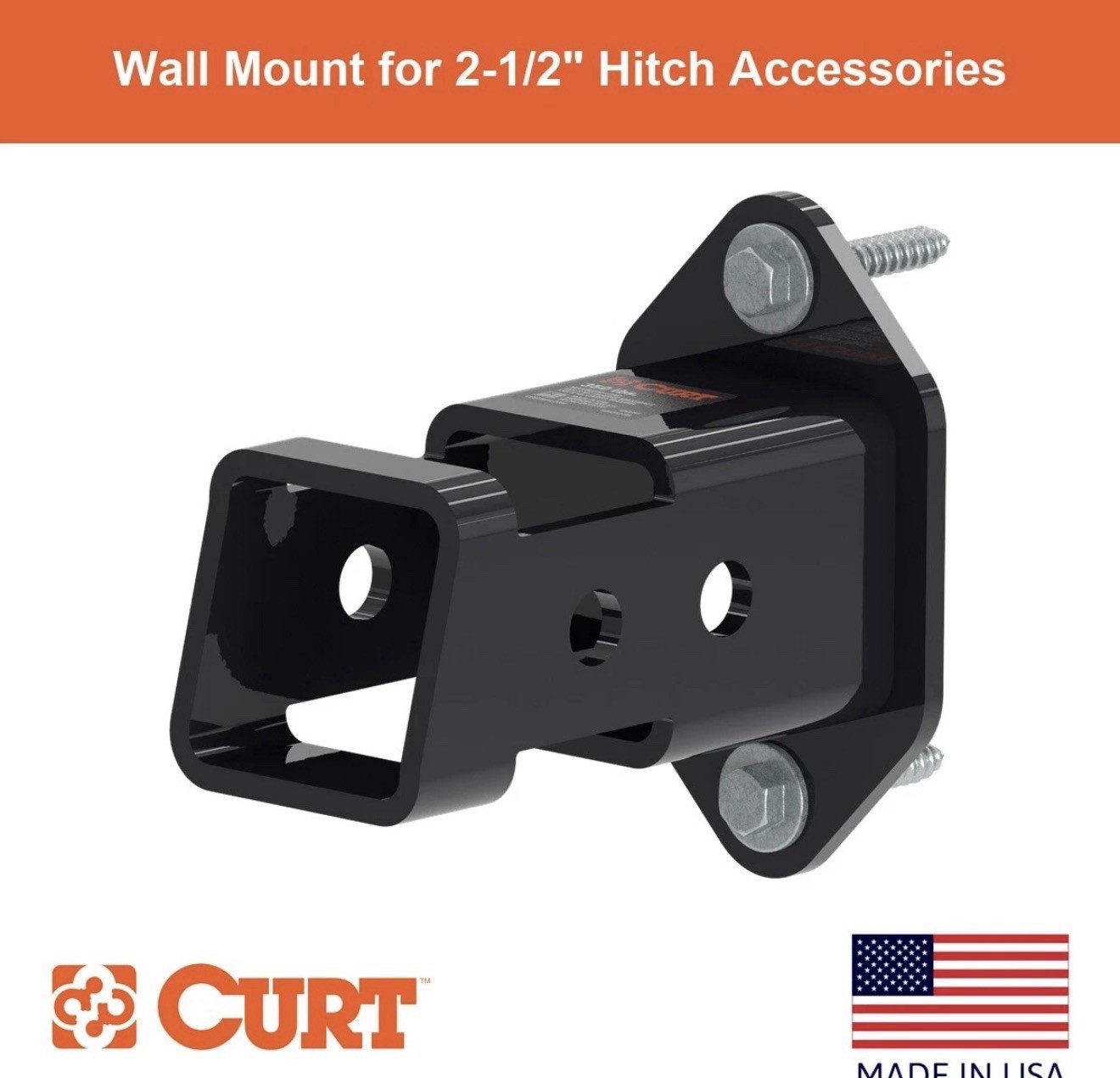 Curt 45071 2-1/2" Hitch Accessory Wall Mount