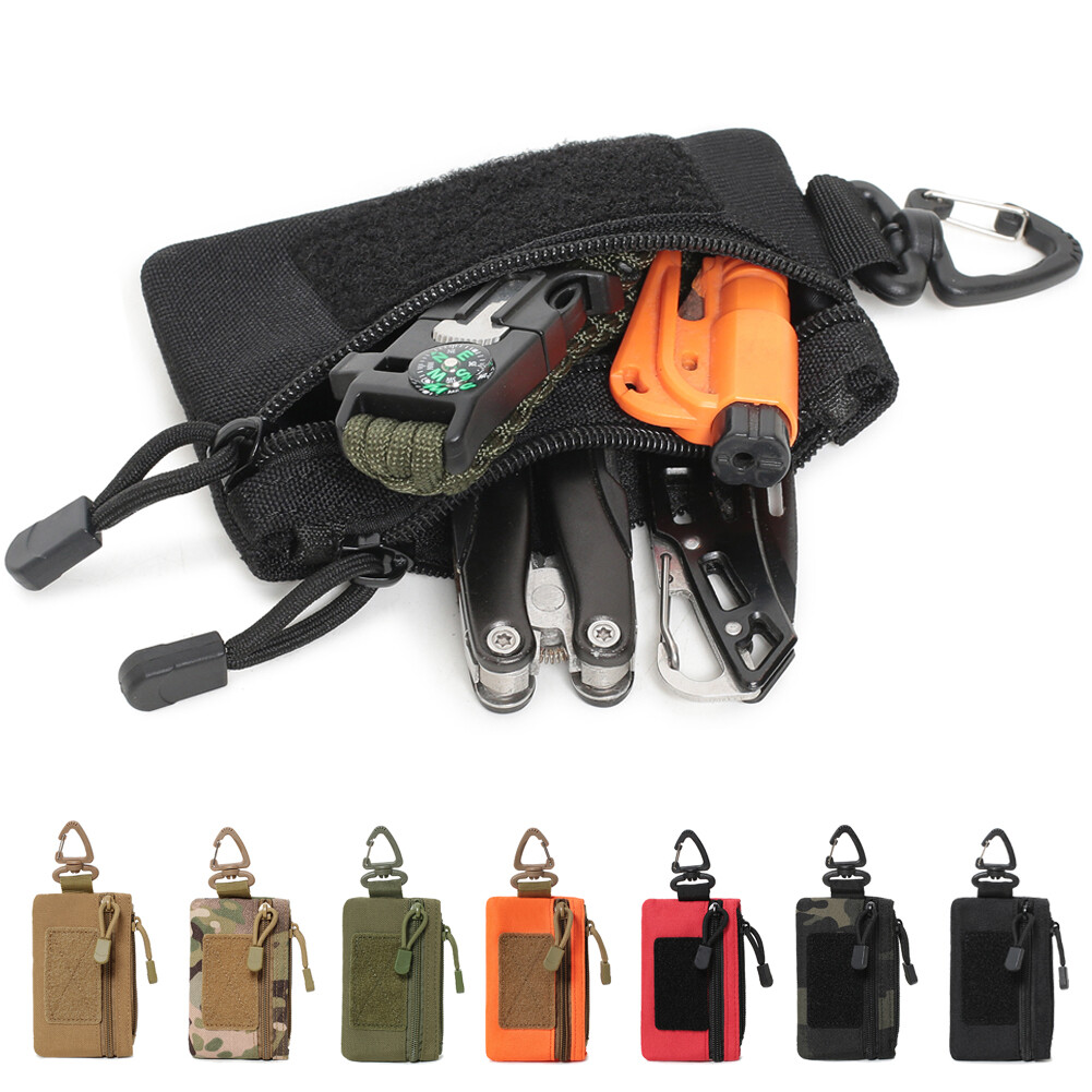 Tactical Mini Molle Pouch EDC Wallet Belt Waist Pack Bag Utility Key Purse Bag