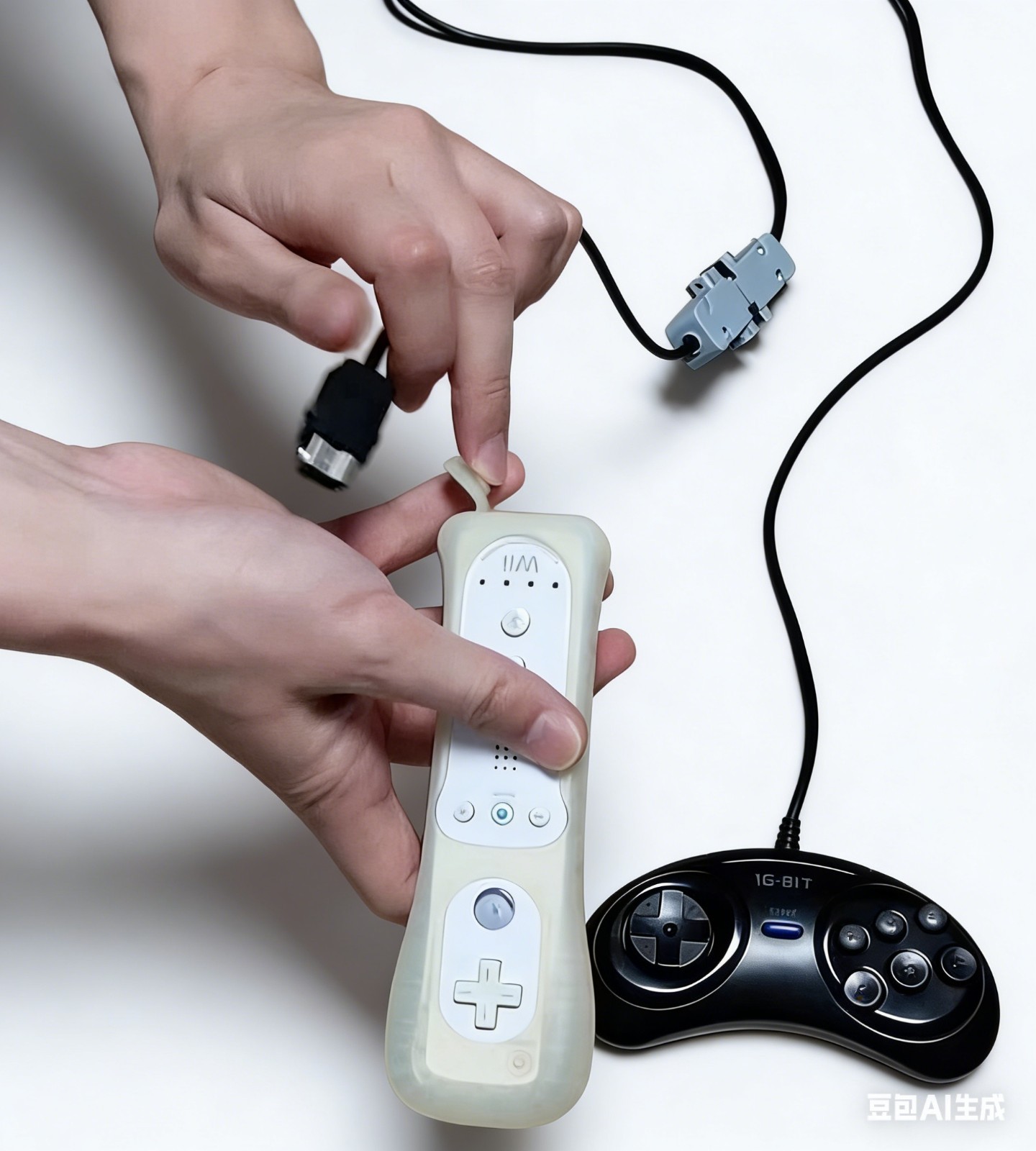 Sega MD Handle to Wii Classic Handle Adapter Cable