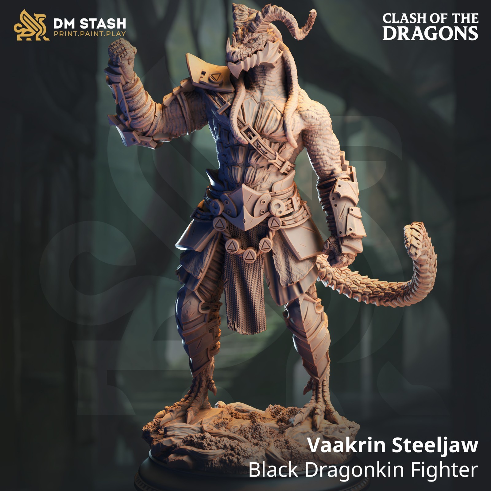 Dungeons & Dragons Beastfolk Barbarian Miniature - Vaakrin - DnD RPG Wargames