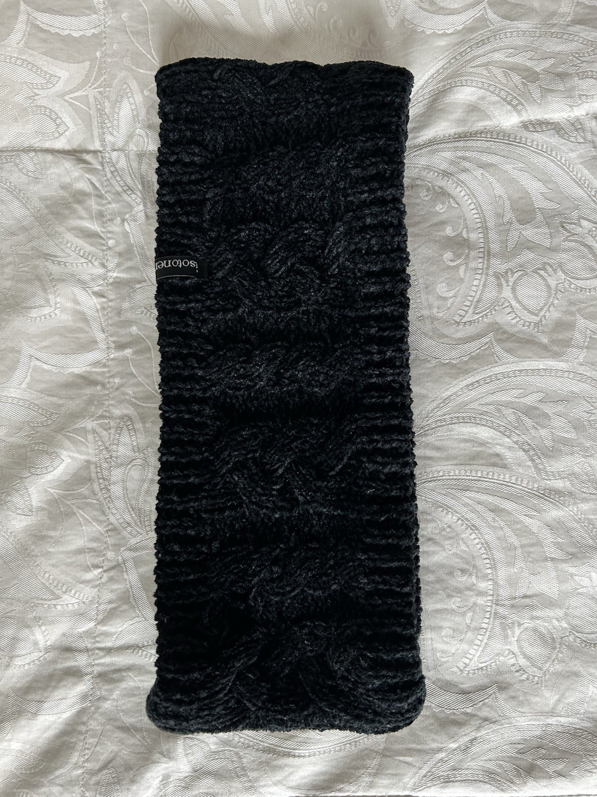 ISOTONER Soft Black Headband — Fully Lined, One Size — FREE SHIPPING!