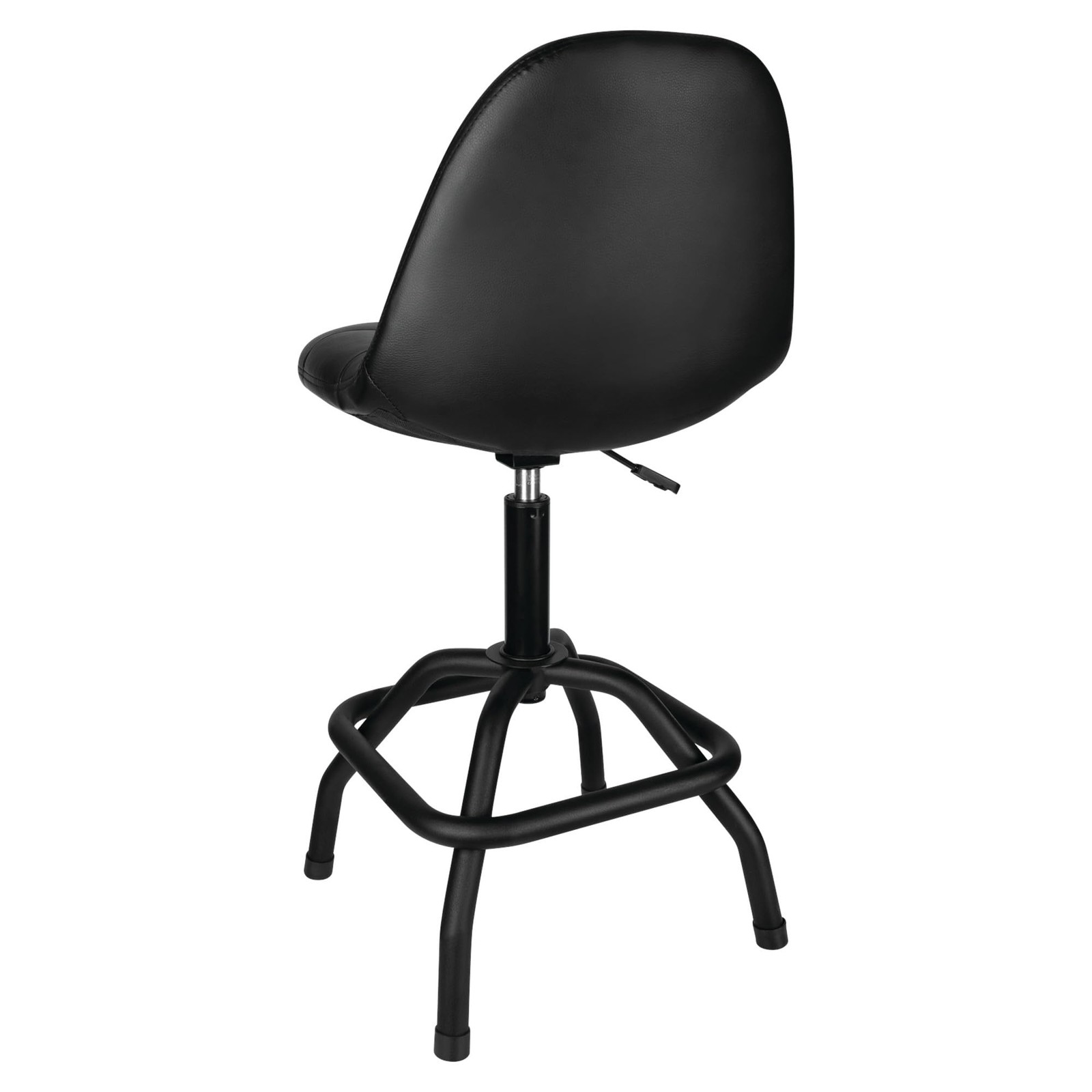 High Back Pneumatic Swivel Bar Stool with Adjustable Height & Steel Frame