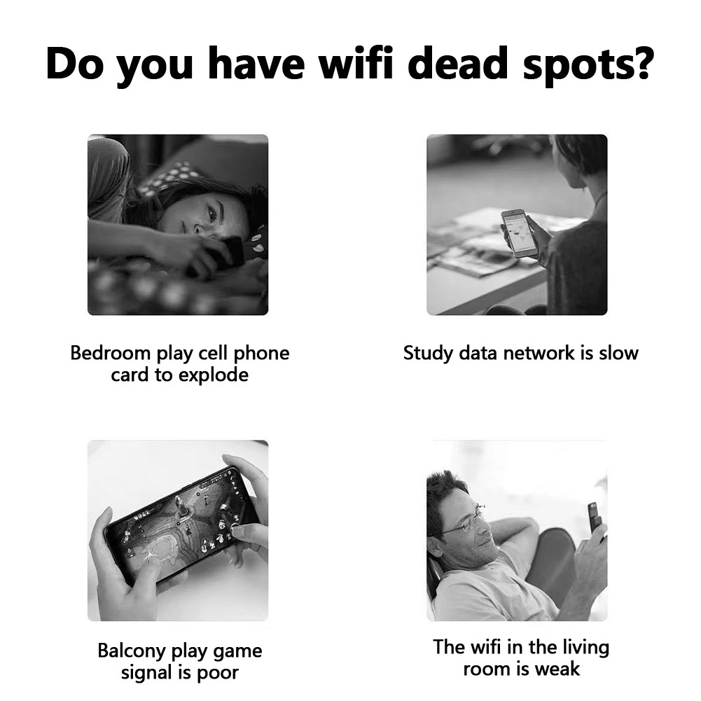 1200Mbps WiFi Range Extender Repeater Wireless Amplifier Router Signal Booster