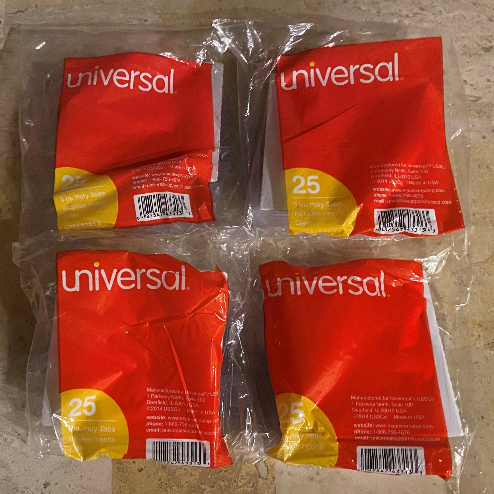 100 CLEAR 3.5" TABS (1/3 cut) for HANGING FILES (w/Blank Inserts),FREE SHIPPING*