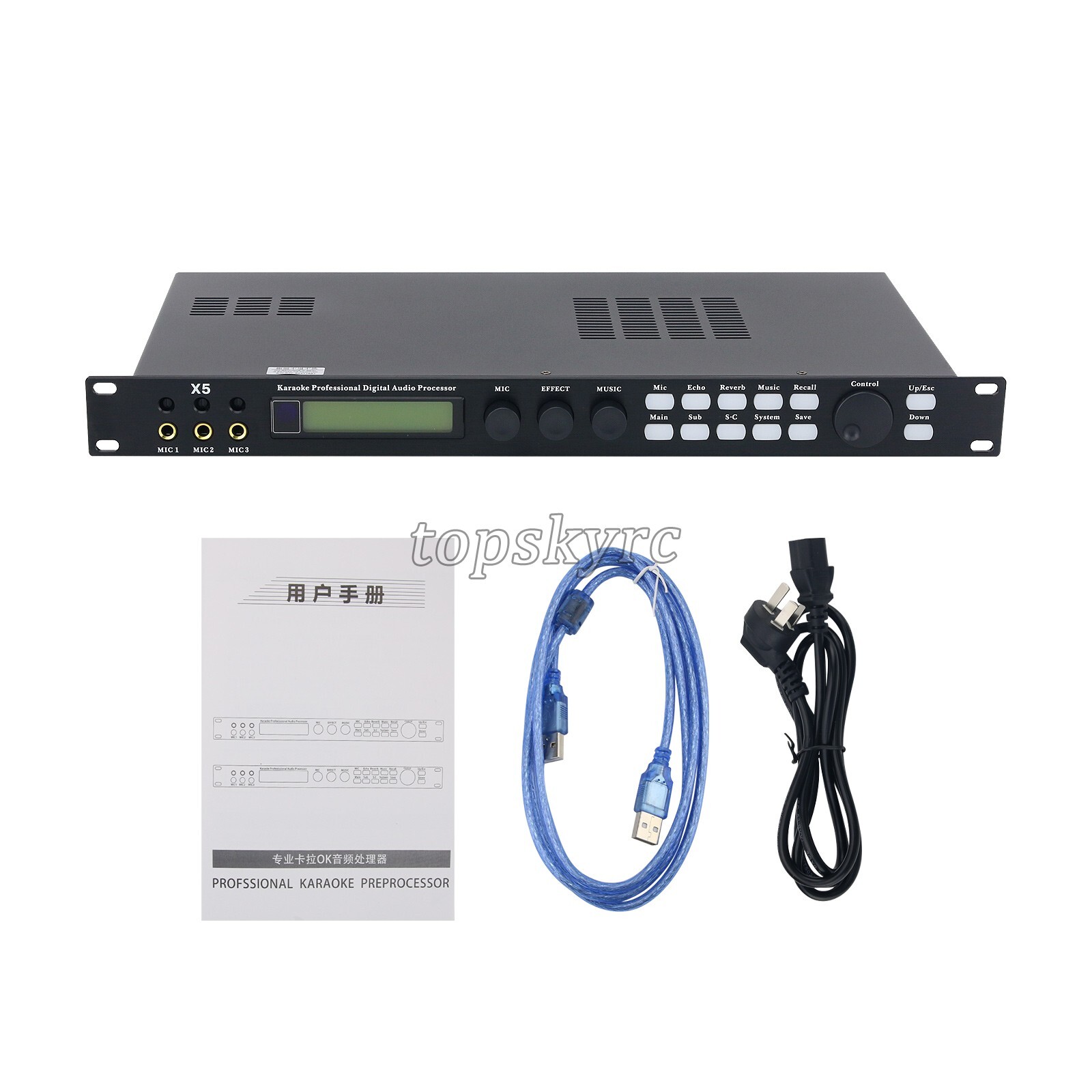 220V Karaoke Effect Karaoke Professional Processor 32Bit DSP Processor TZT-X5