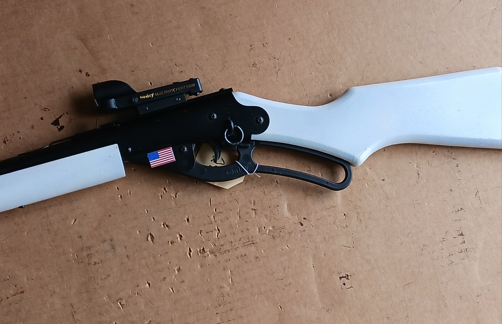 Daisy model 1938B, Red Ryder BB gun , Custom , Electronic scope WHITE #293