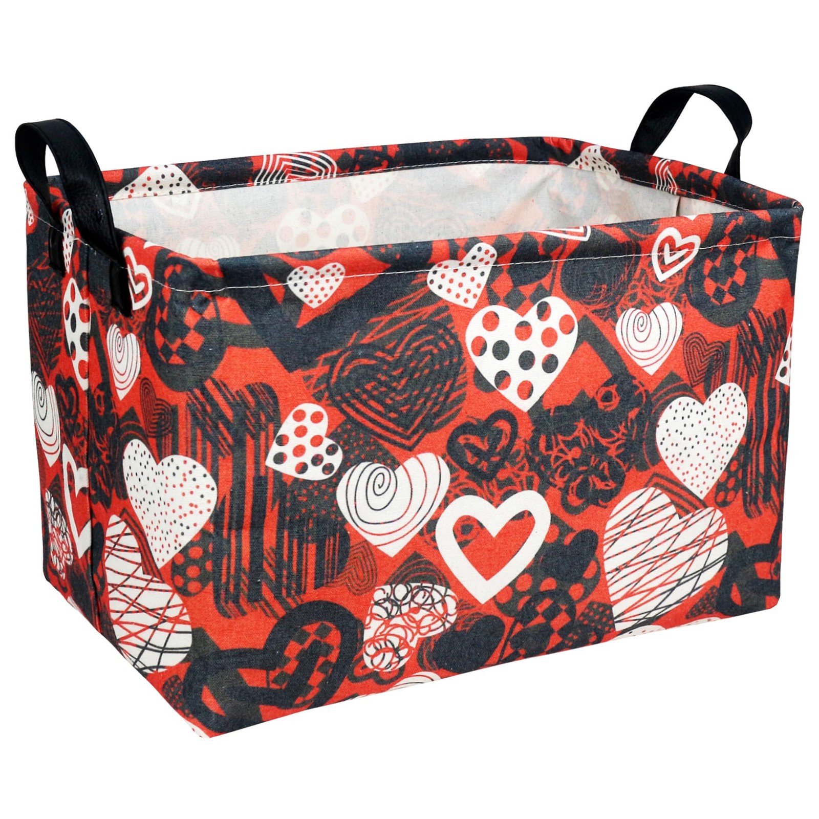 ASKETAM Valentine's Day Basket Gift for Empty Cute Heart Large Storage Bin fo...
