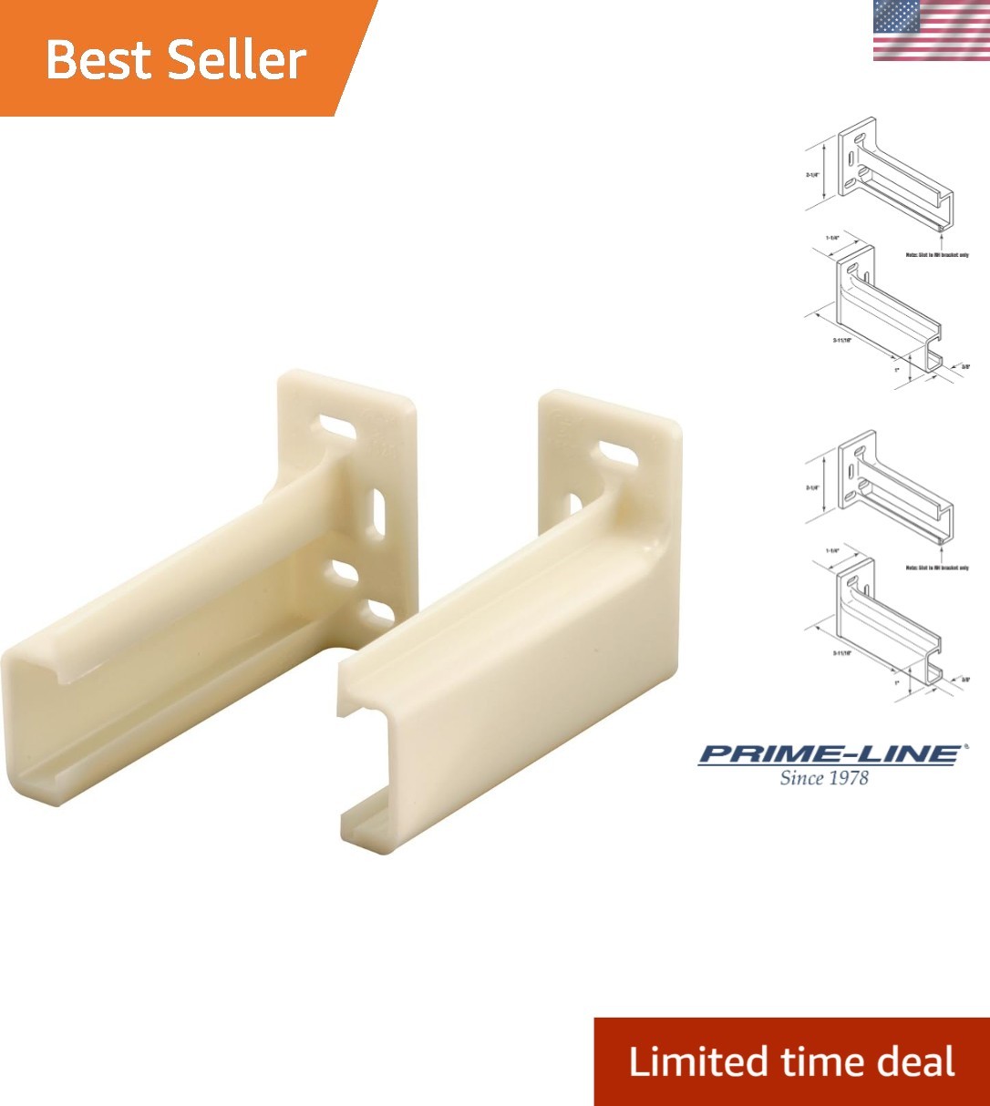 Compatible 3/8" x 1" Drawer Track Back Plates - Heavy-Duty, Easy to Install