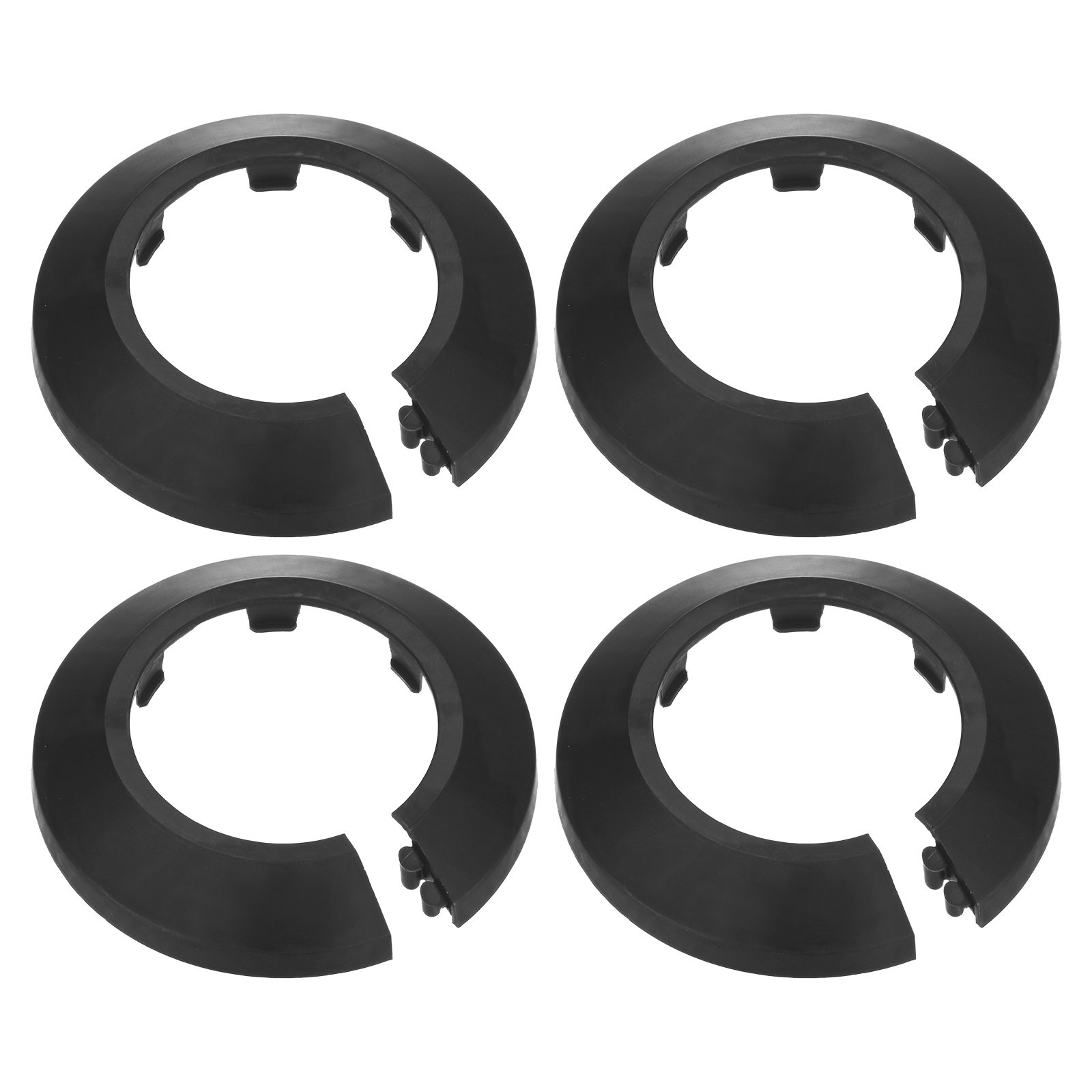 4-Pack Pipe Cover Decoration for 43mm Flange Water Pipe [Black]
