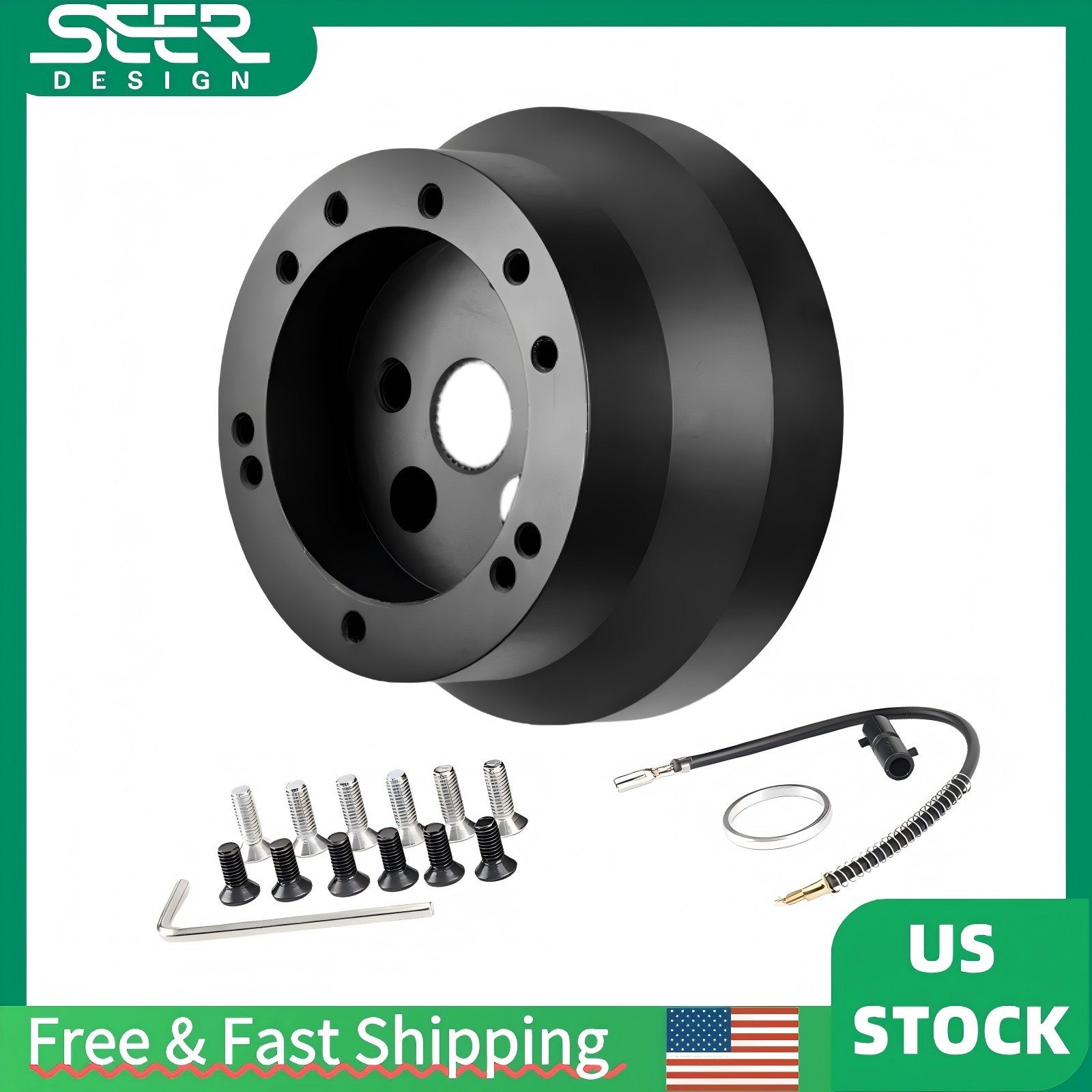 5 & 6 Hole Steering Wheel Polished Hub Adapter Flaming River Ididit For GM Chevy