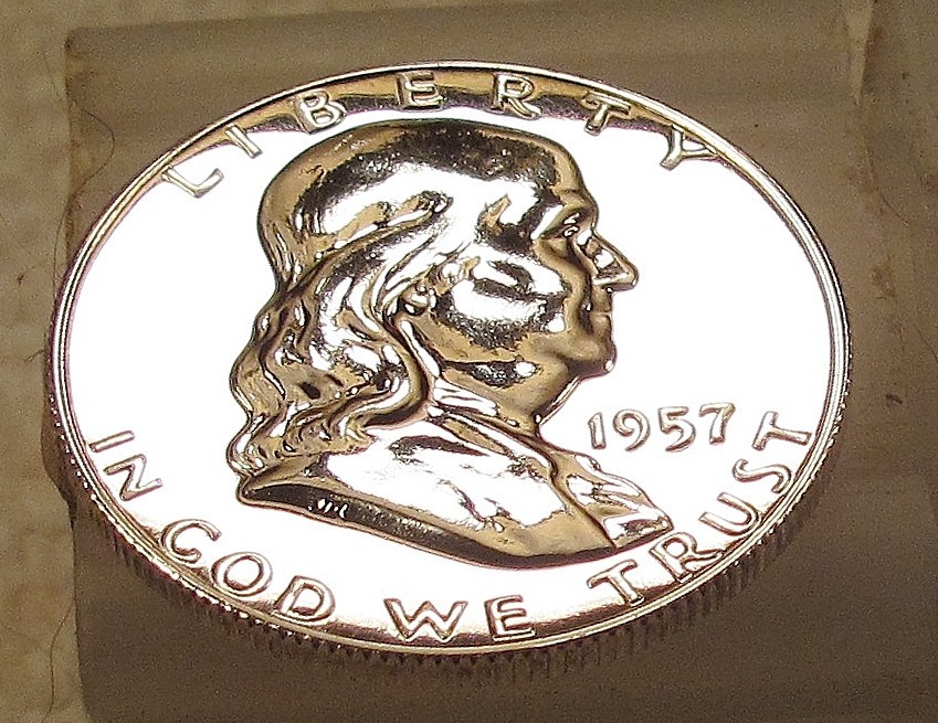 1957 Gem  Proof  Franklin  EYE CANDY " Blast  White Absolute Beauty "  #605 ~ 11