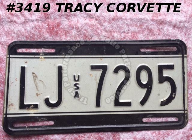 USA Military Original Metal License Plate LJ-7295