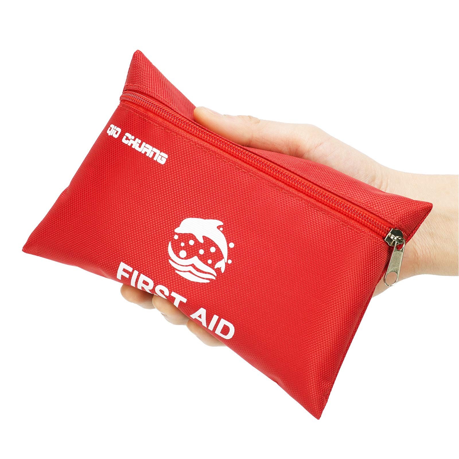 Small Travel First Aid Kit - 87 Piece Clean, Treat and 87 Set, Red