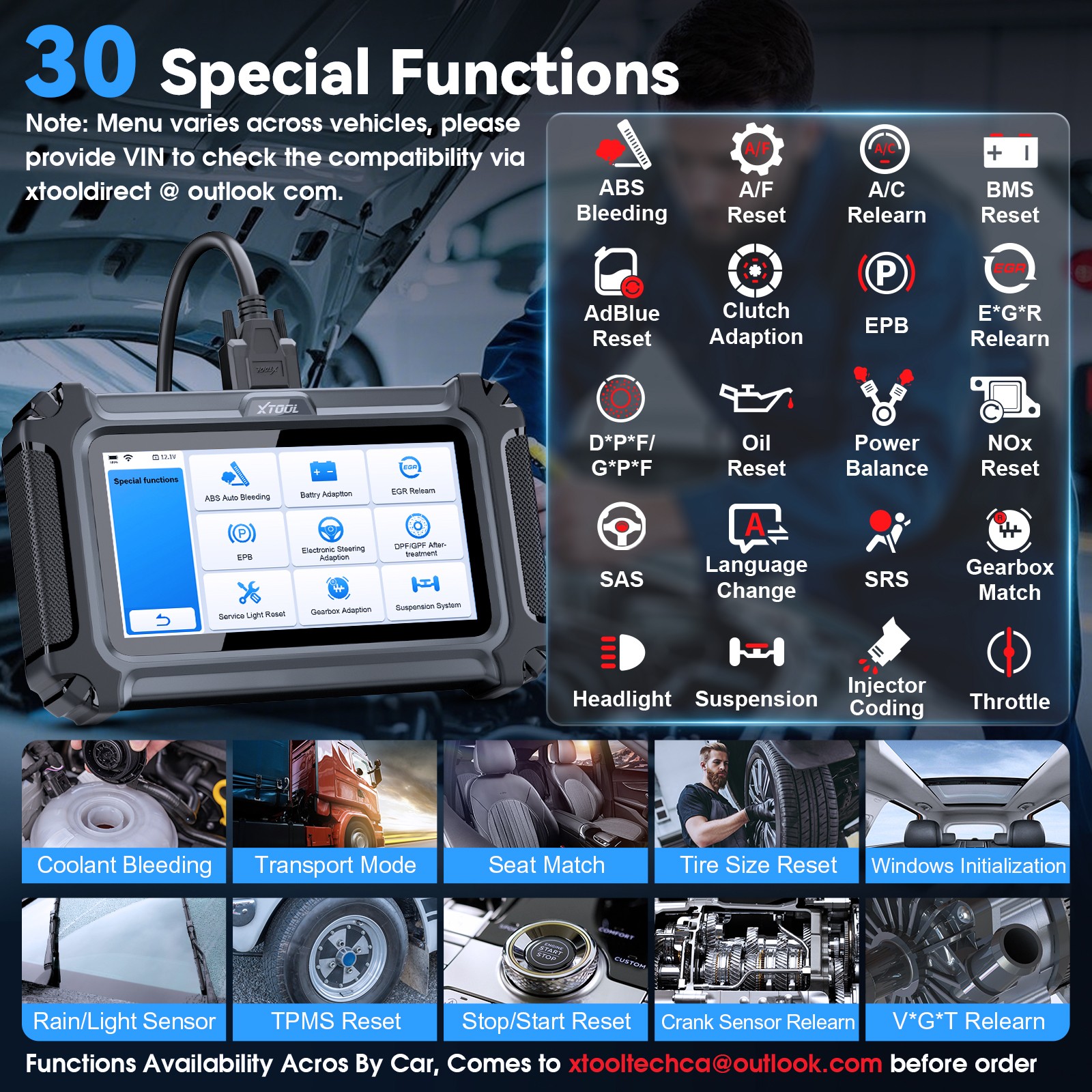 XTOOL D6S OBD2 Scanner Full System Diagnostic Code Reader Scan Tool FCA Autoauth