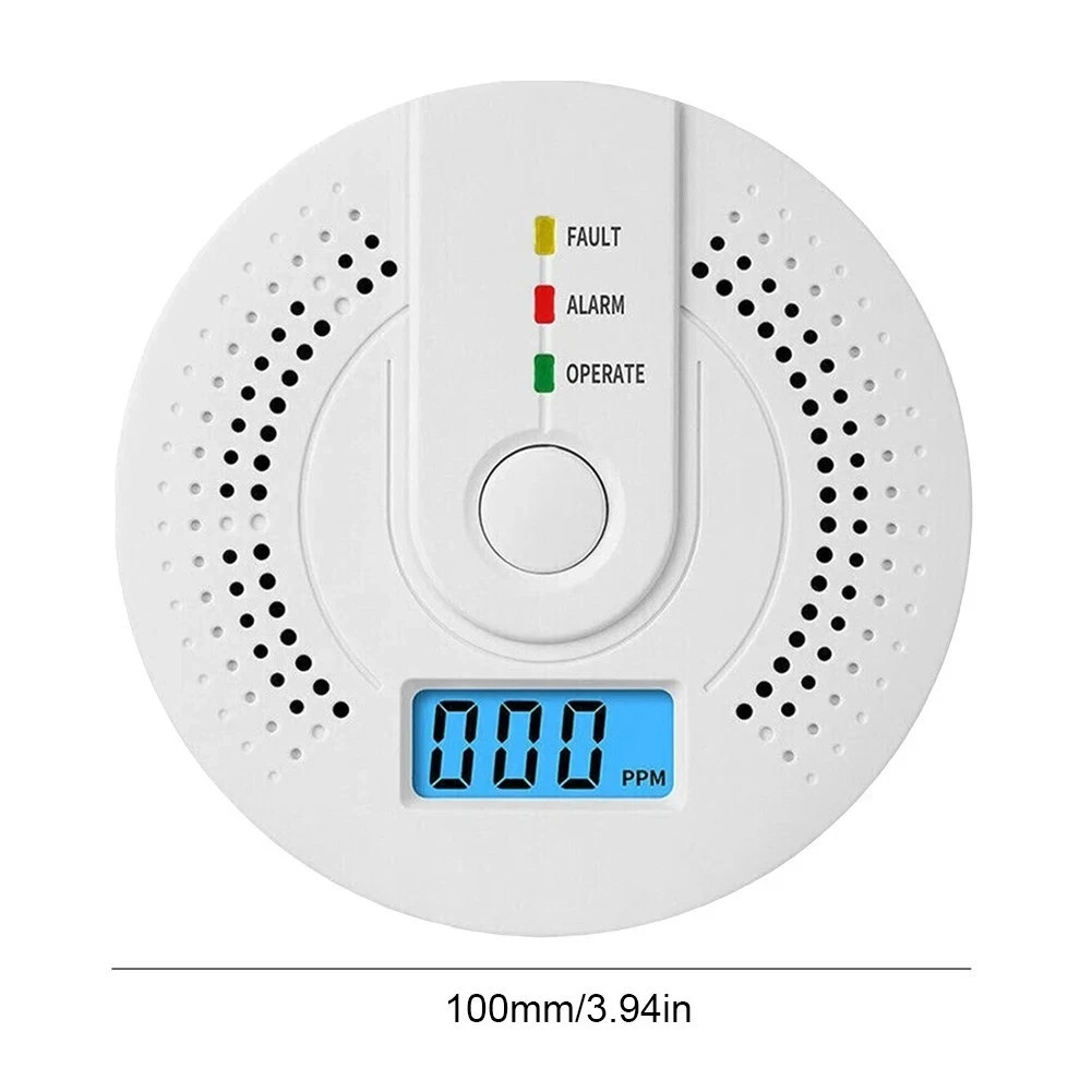 Carbon Monoxide Detector Warning Safety Alarm Sensor LED Digital Battery Powered