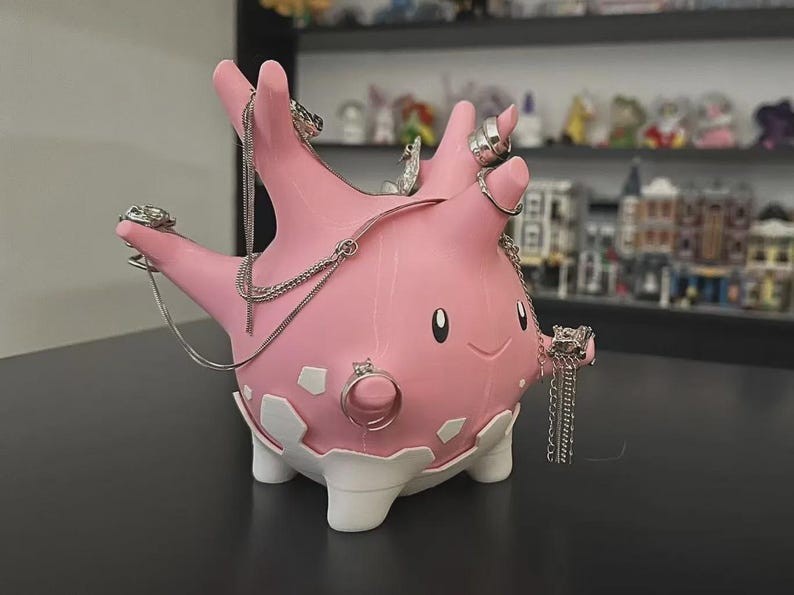 Corsola Pokémon Jewelry Display & Storage Box – 3D Printed Jewelry Holder, Cute