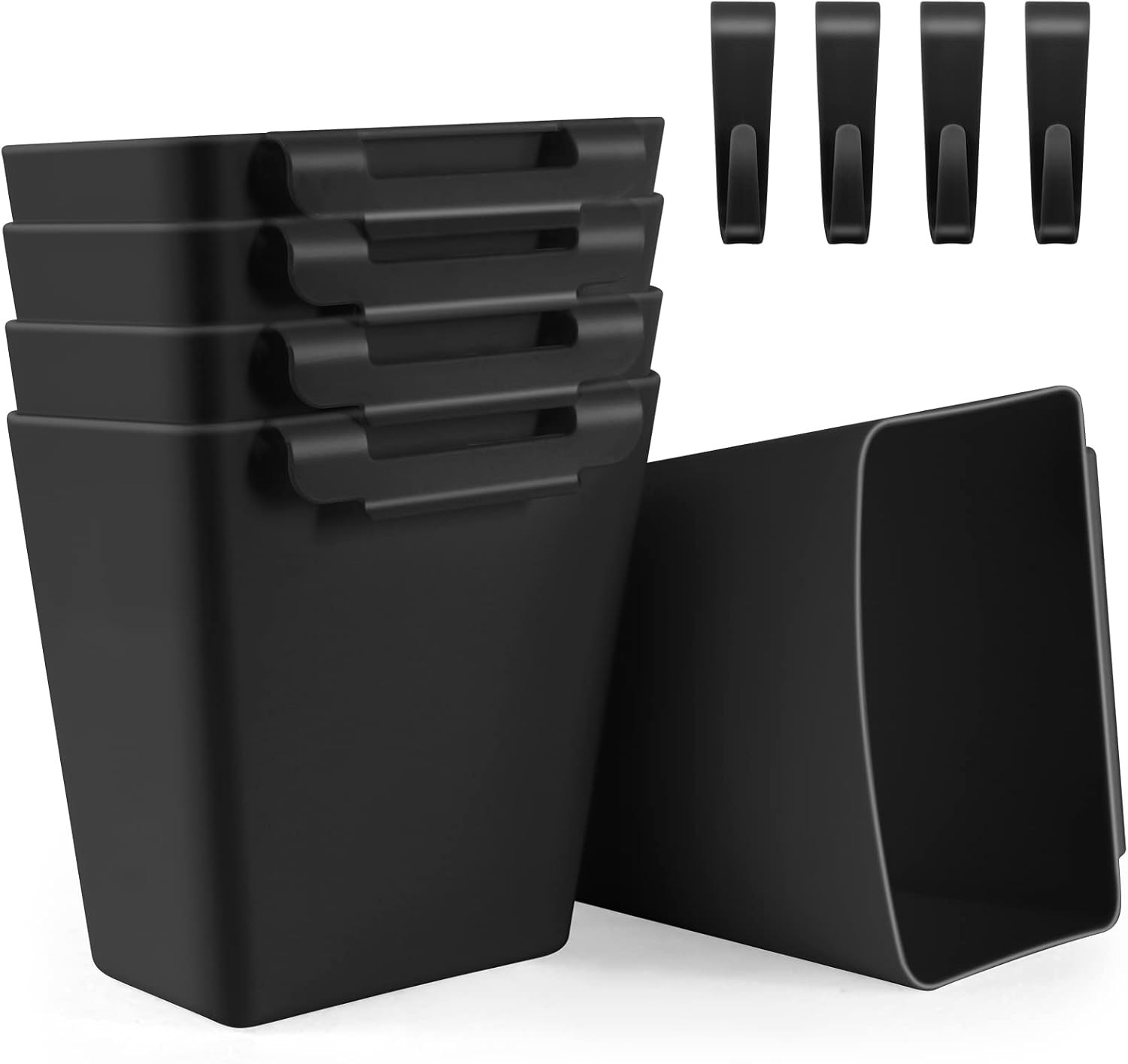 5 Pack Hanging Cup Holders, Multipurpose Rolling Cart Accessories Utility Cart A