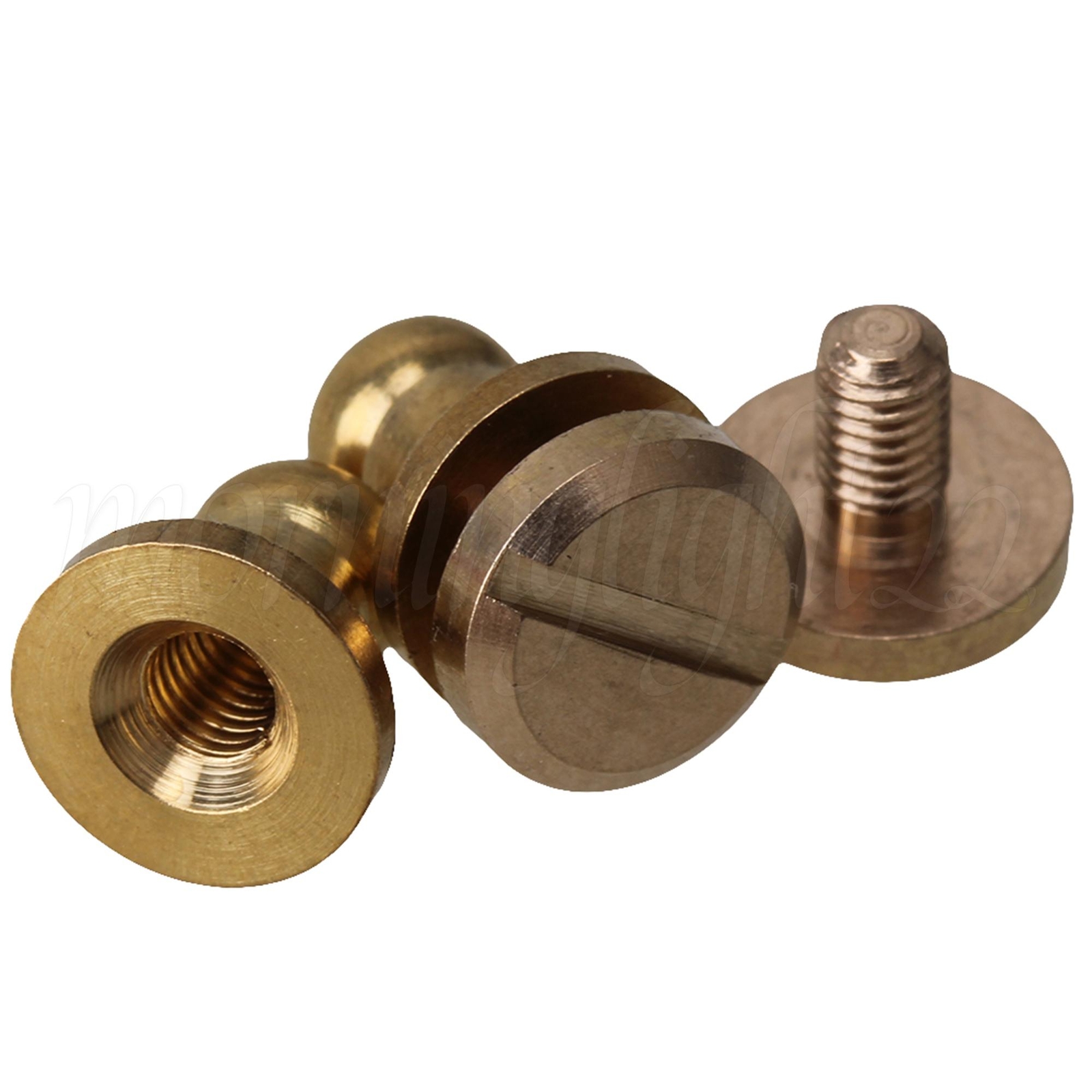 0.8x0.5x0.8cm Leather Scrapbooking Screws Brass Rivets Set of 30 Golden
