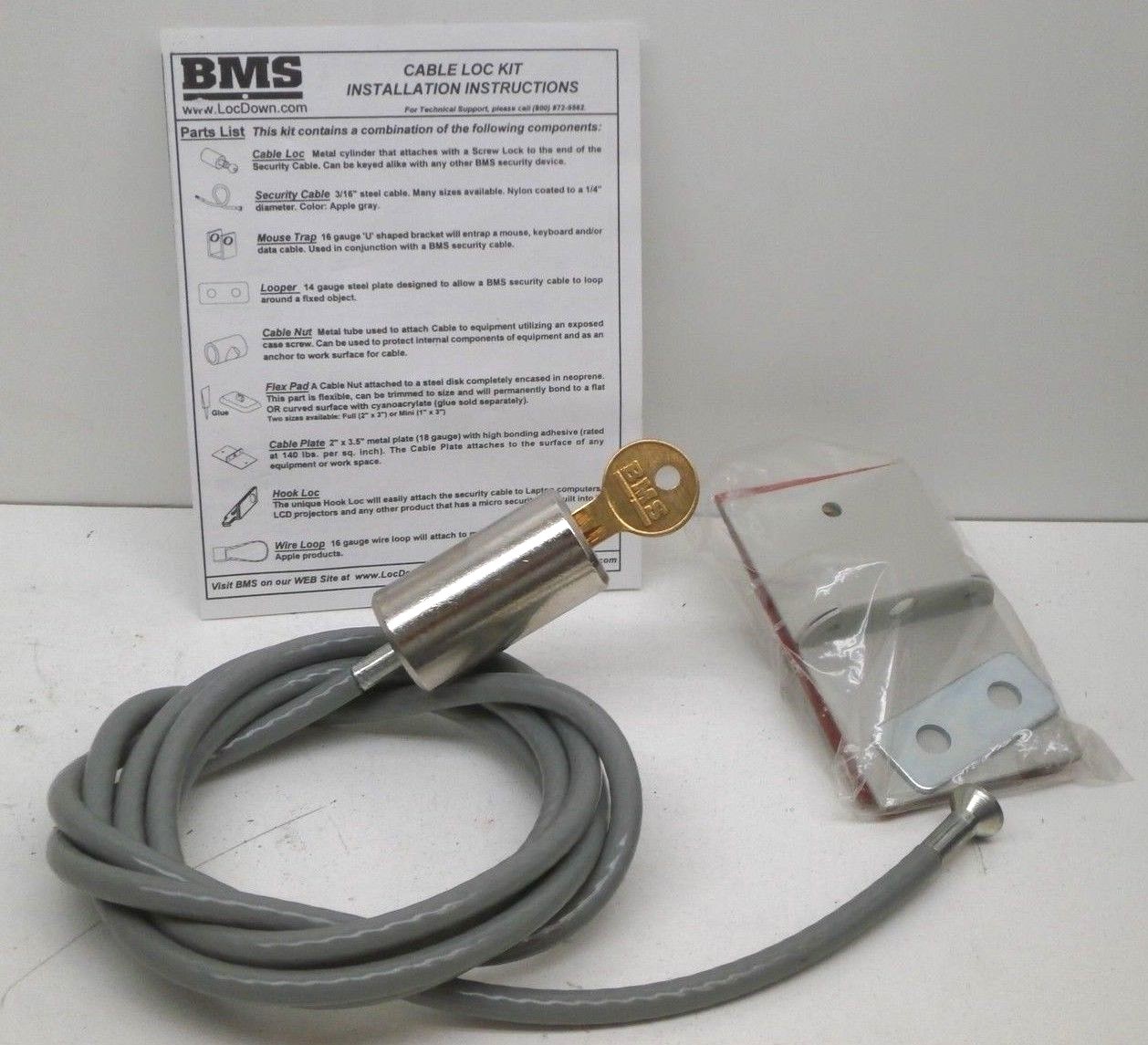 BMS Business Machine Security CLK-FP2 Security Cable Loc Lock Kit