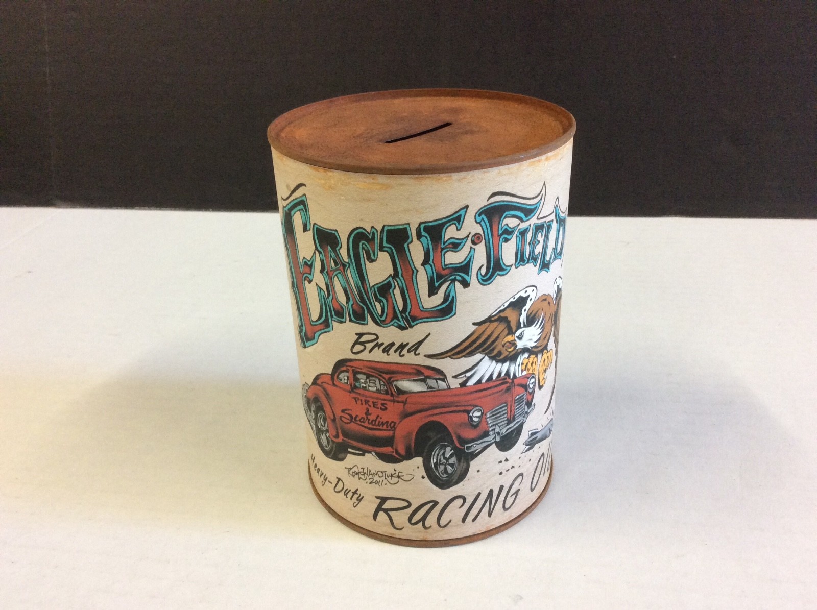 Eagle Field Nostalgia Drags - Pires & Scardina's Hudson ~ Hot Rod Oil Can Bank!