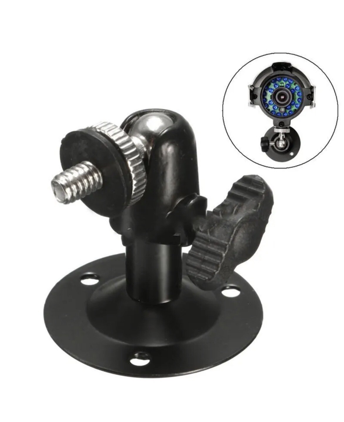 2x Black Wall Ceiling Metal Mount Bracket Stand Holder For CCTV Security Camera