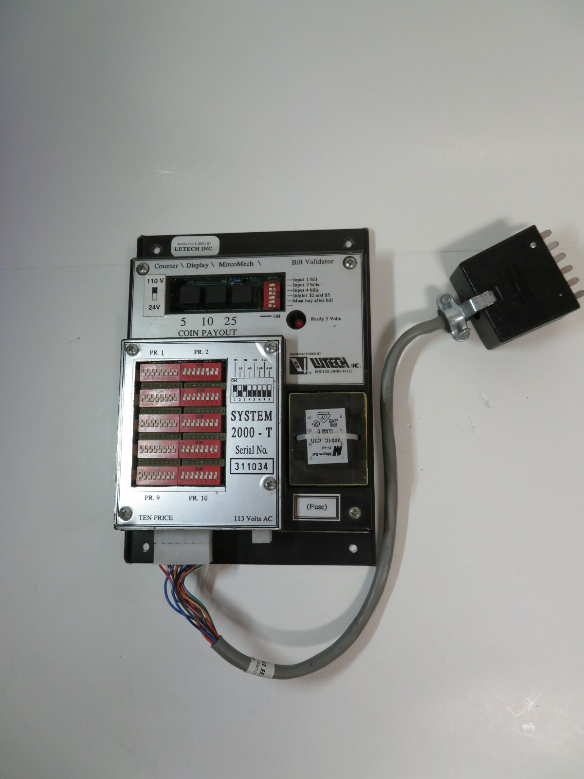 Lutech System 2000-T vending machine kit board in tested working condition