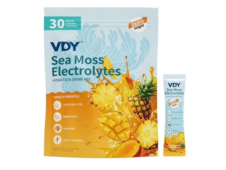 VDY Electrolytes Hydration Powder Mango & Pineapple, Sugar-Free Vegan 30