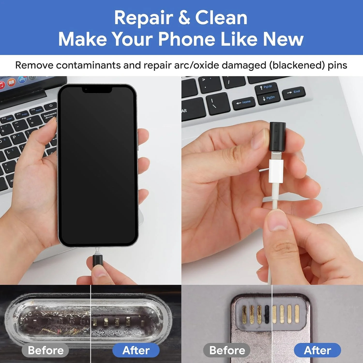 iPhone Cleaning Kit Cleaner - Charging Port Matte Black