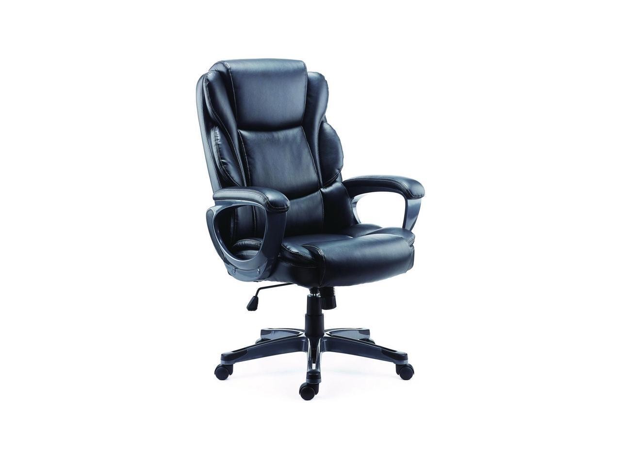 Alera Kirkdale Bonded Leather Manager Chair - Supports Up to 275 lb - 16.18 to 2