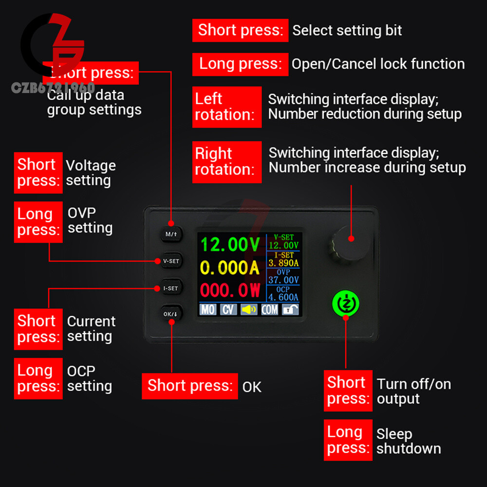 SK40C CNC Boost Buck Adjustable Power Supply Module Voltage Regulator 6-36V 40W
