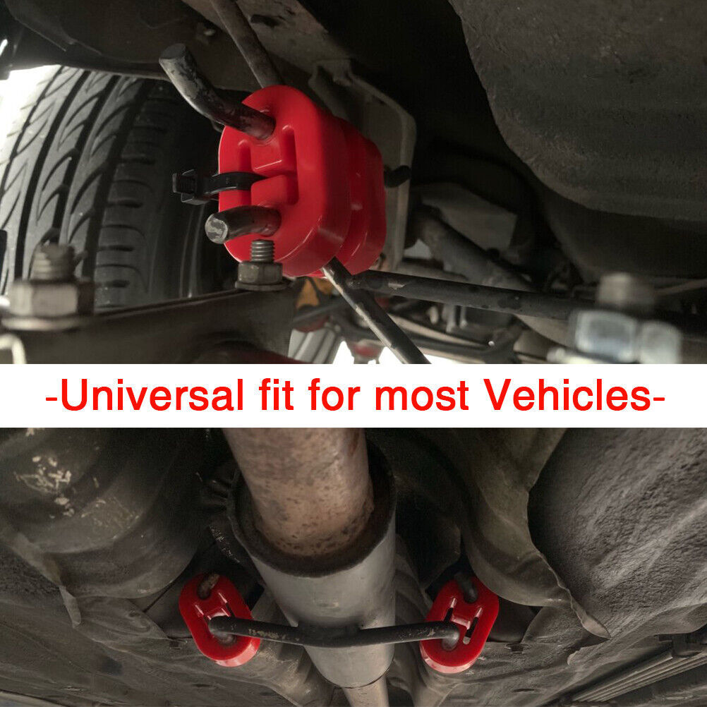 2pcs Heavy Duty Rubber Exhaust Tail Pipe Mount Bracket Hanger Bushing Insulator