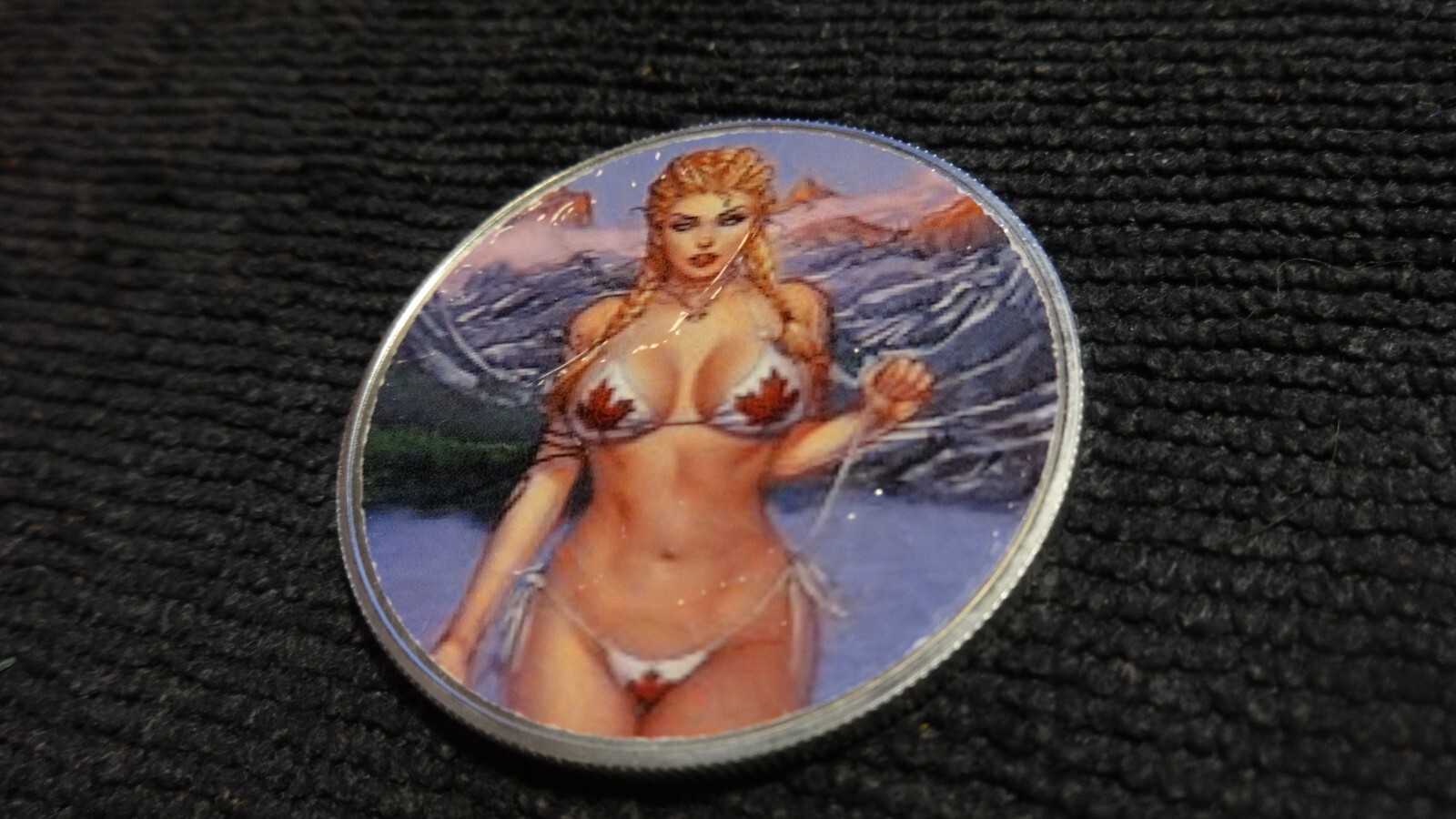 2025 Silver Eagle Colorized " Sexy in her bikini Miss Canada " Very Hot 2025