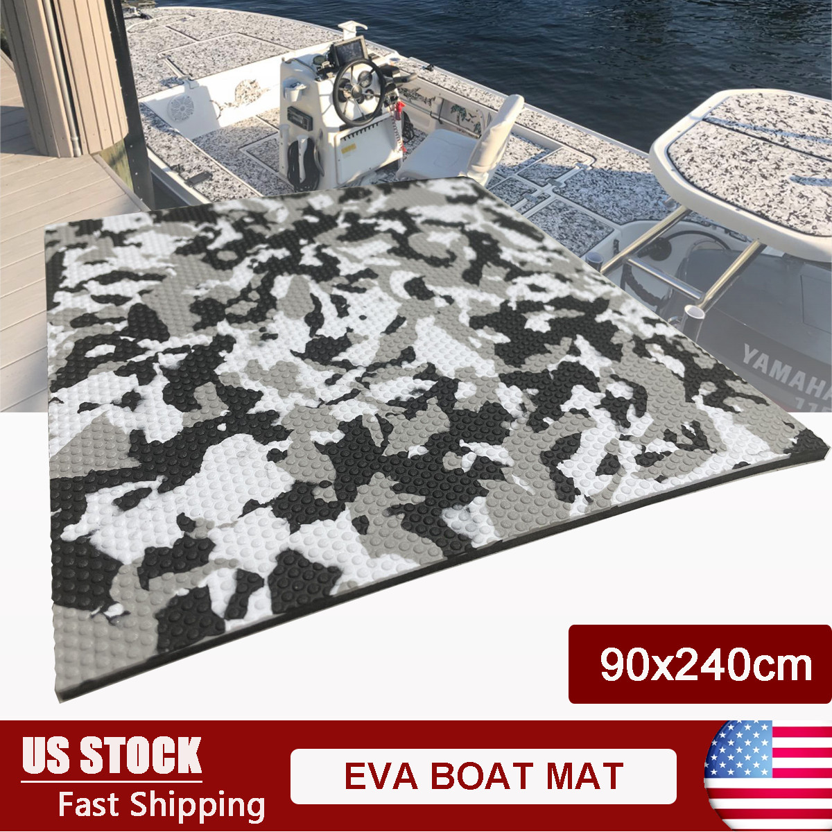 94"x35" EVA Foam Boat Decking Sheet Mat Faux Teak Marine Yacht Flooring Camo Pad
