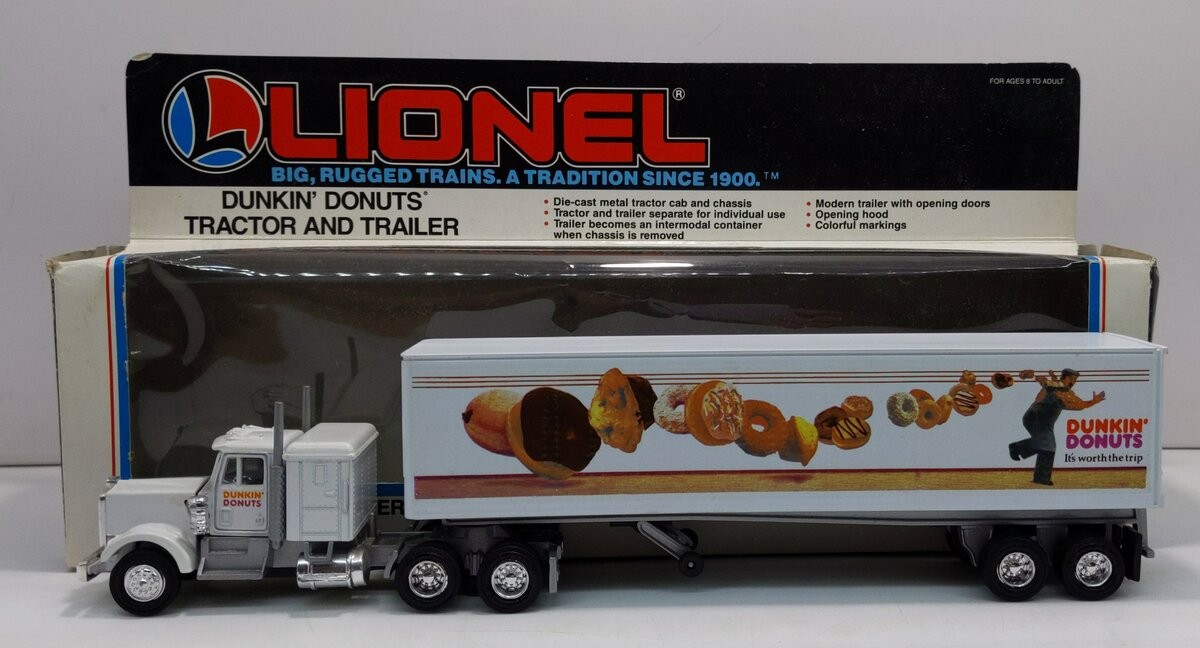 Lionel 6-12842 O Gauge Dunkin Donuts Tractor Trailer Truck NIB