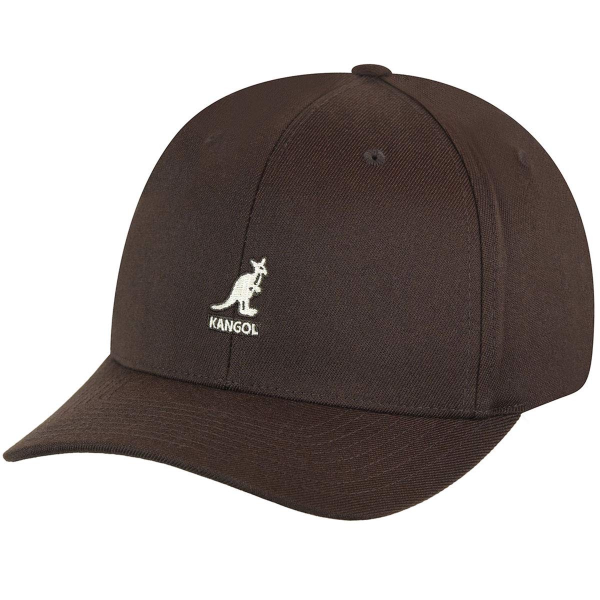 Kangol Unisex Comfortable Wool Flexfit Baseball Cap, Brown, Size Large/Xlarge